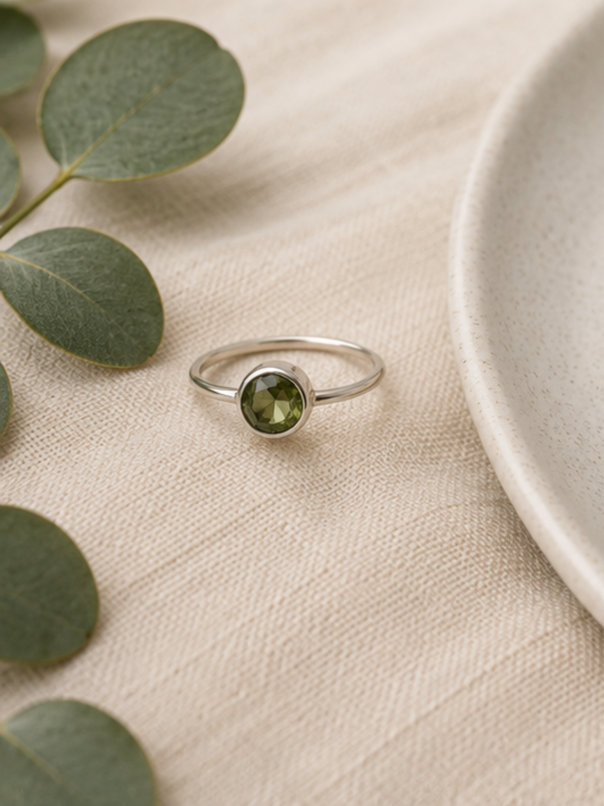 Moldavite - Faceted ring