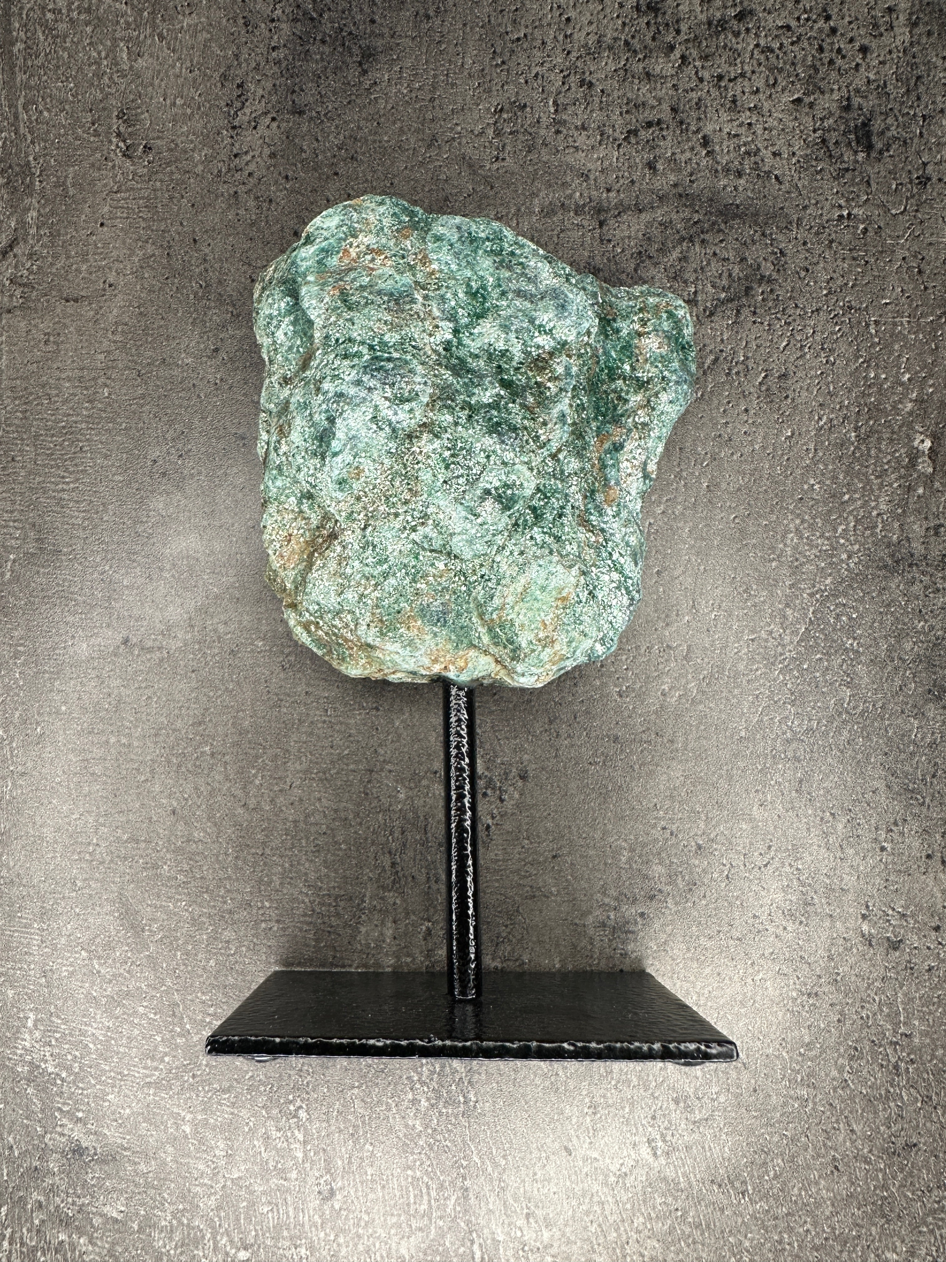 Fuchsite - Rough chunk on stand
