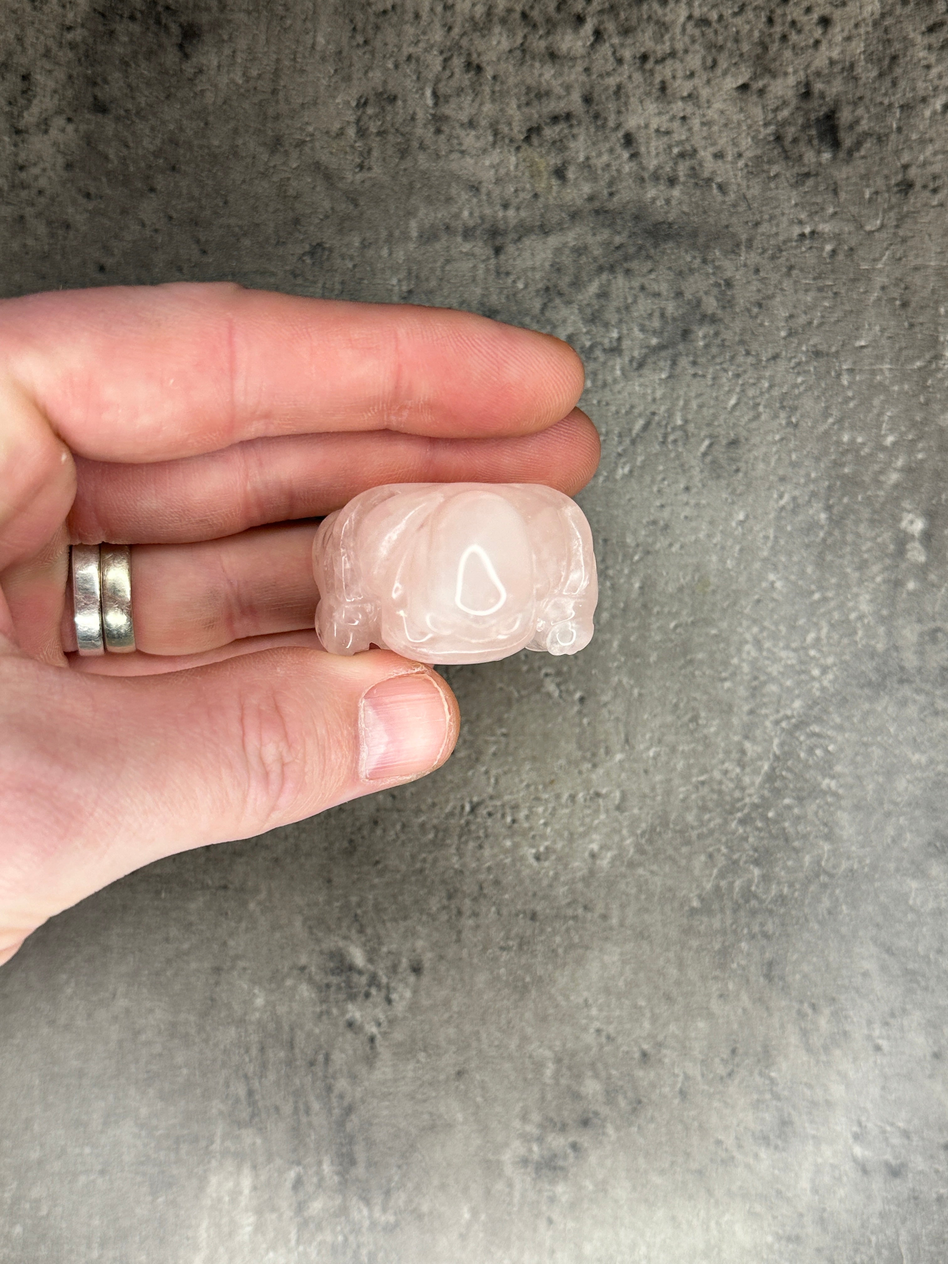 Rose quartz - Mini buddha