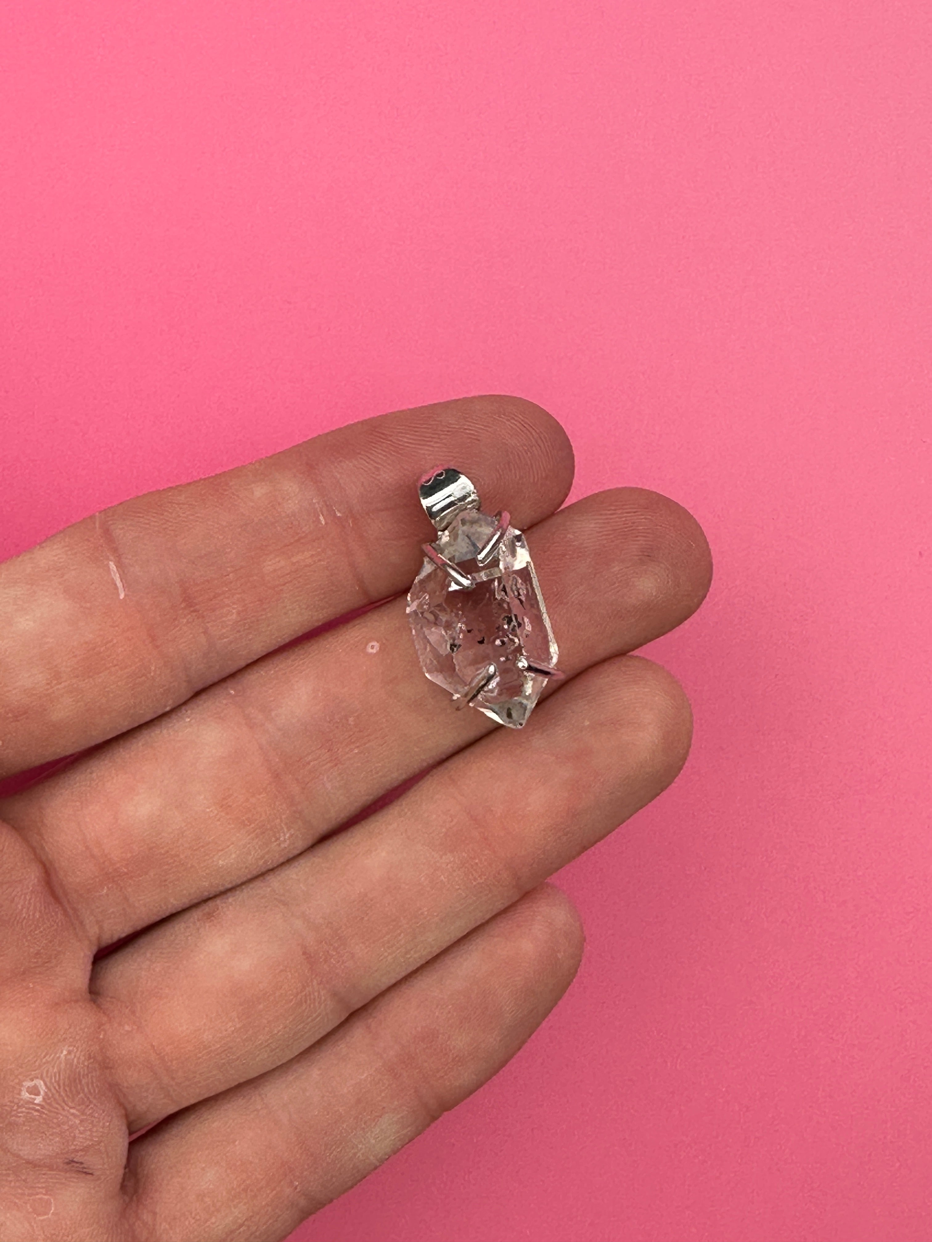 Herkimer diamond - Faceted pendant