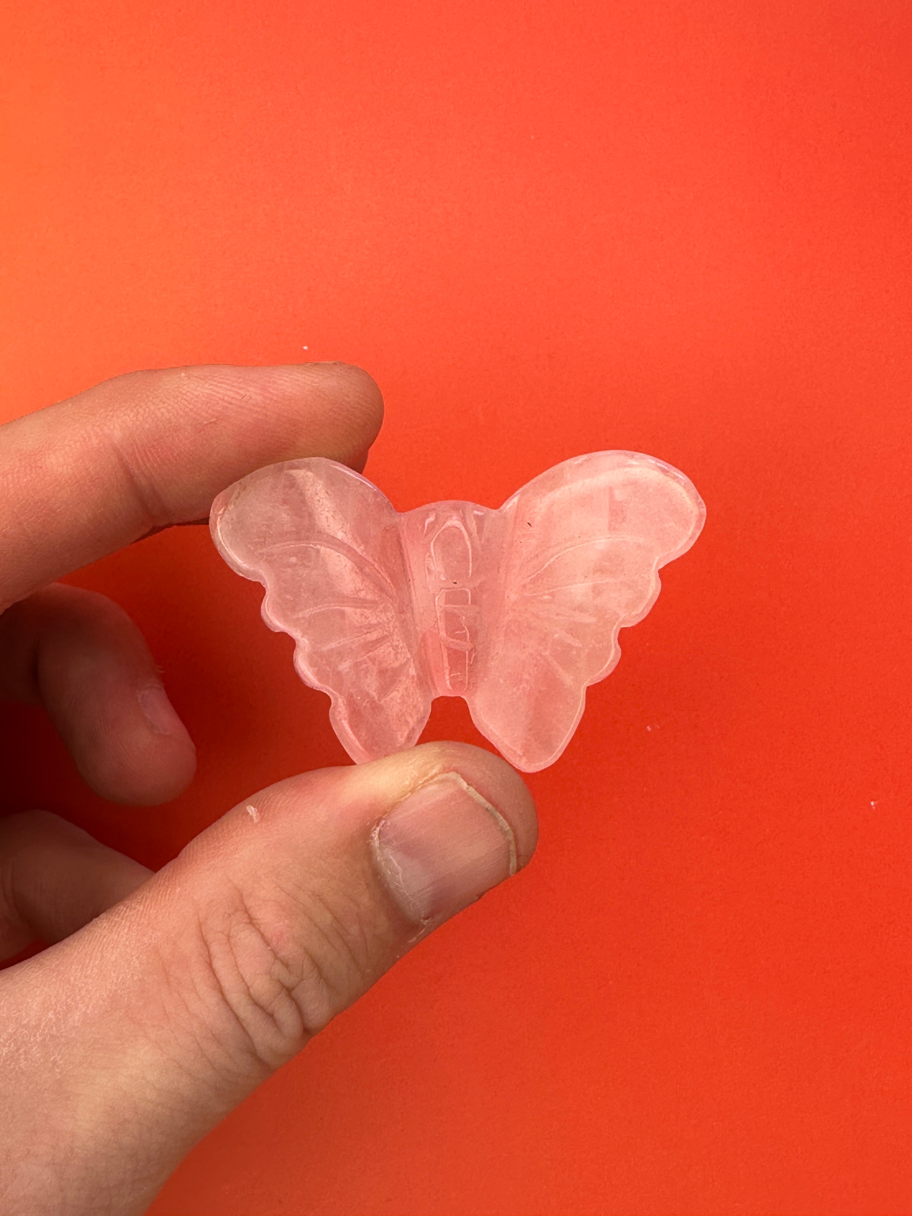 Rose quartz - Butterfly