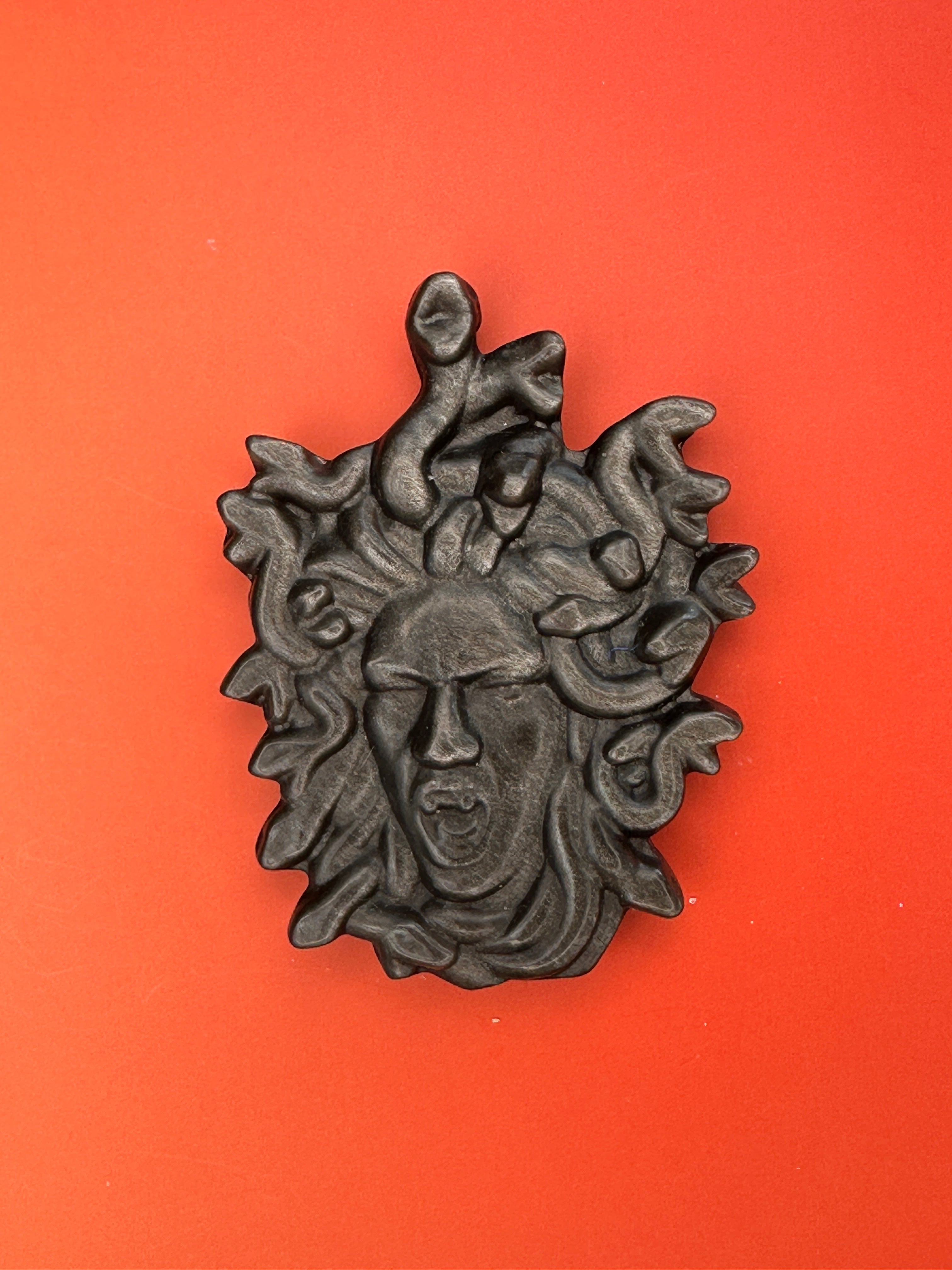 Silver sheen obsidian - Medusa head