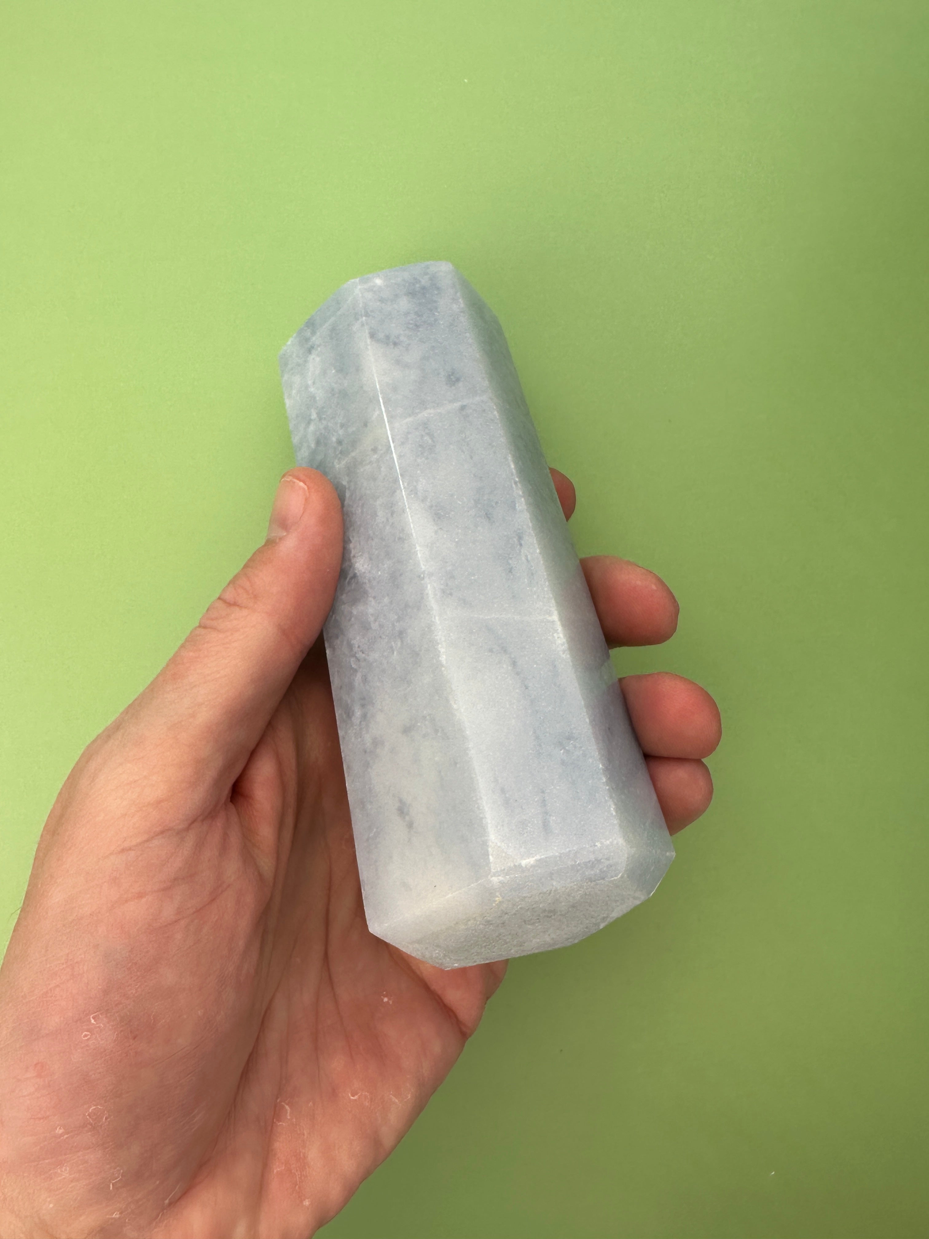 Blue calcite - XL Tower