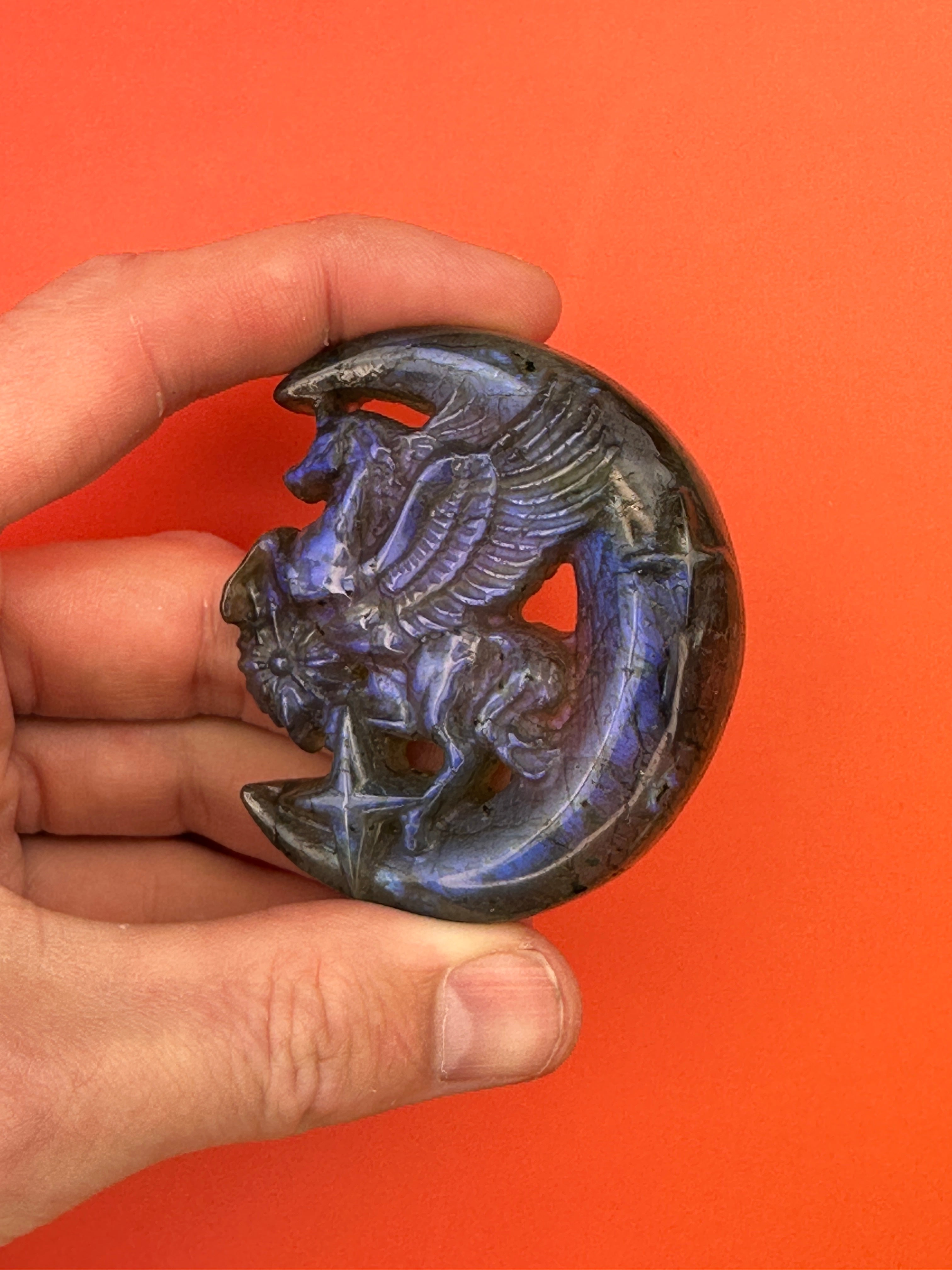 Labradorite - Pegasus moon carving