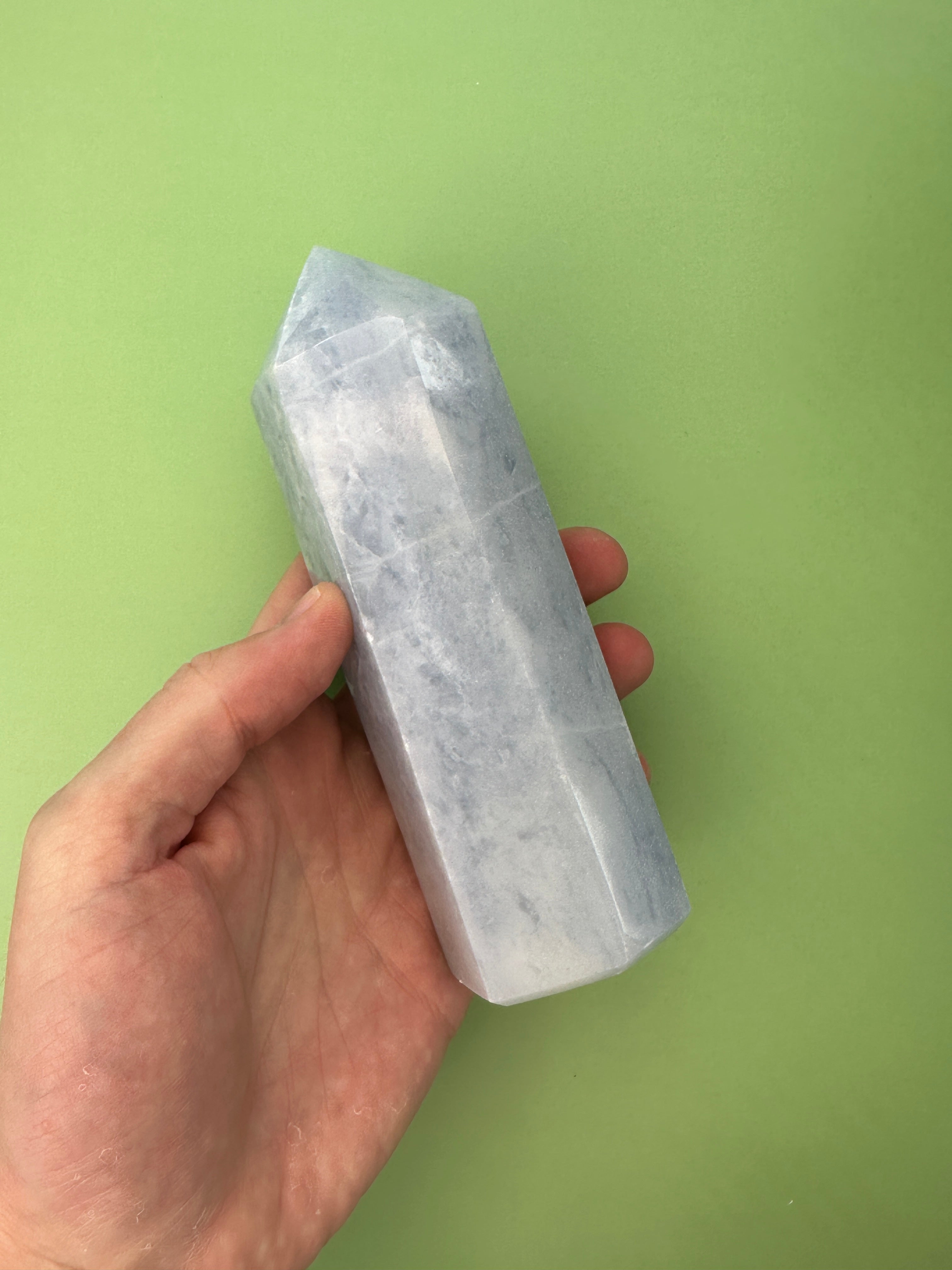 Blue calcite - XL Tower