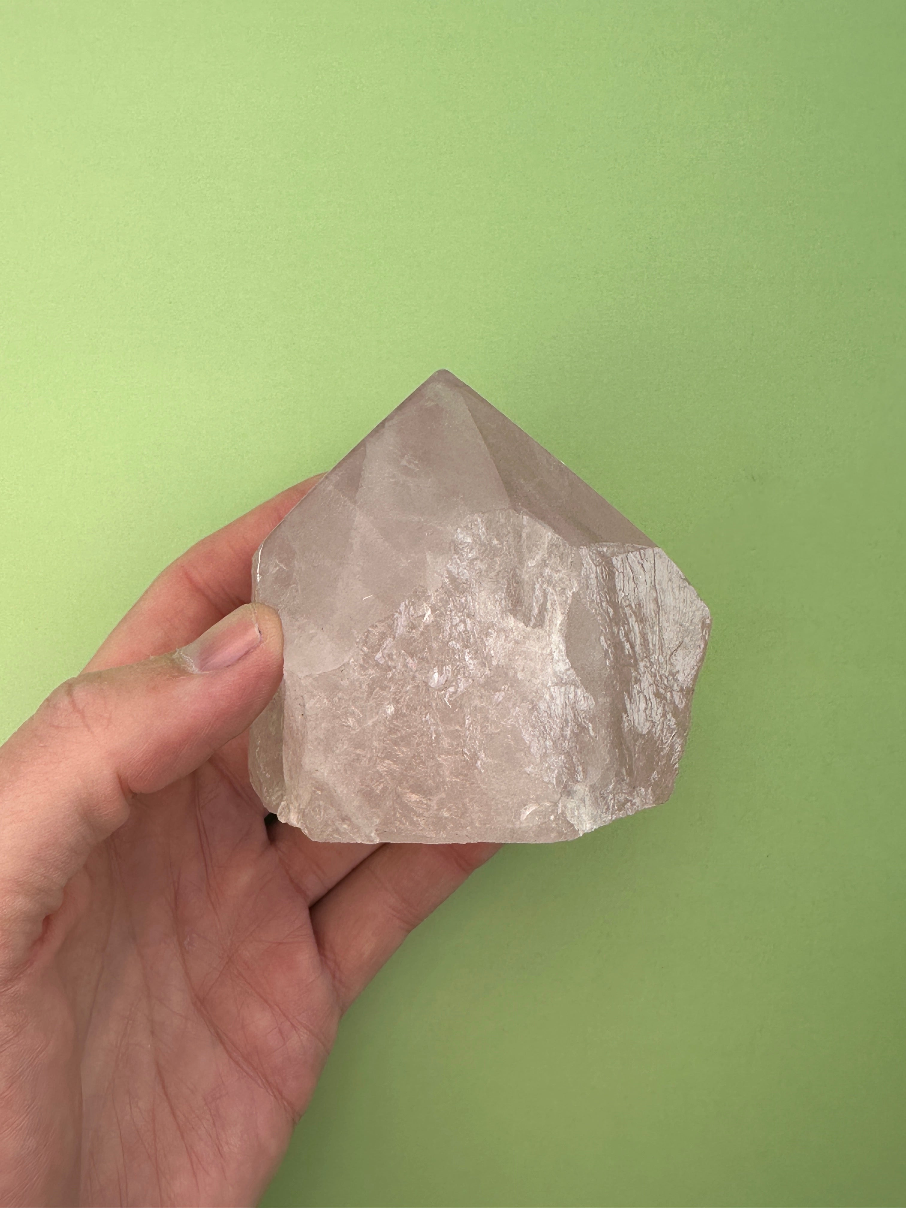 Rose quartz - Rough cut point