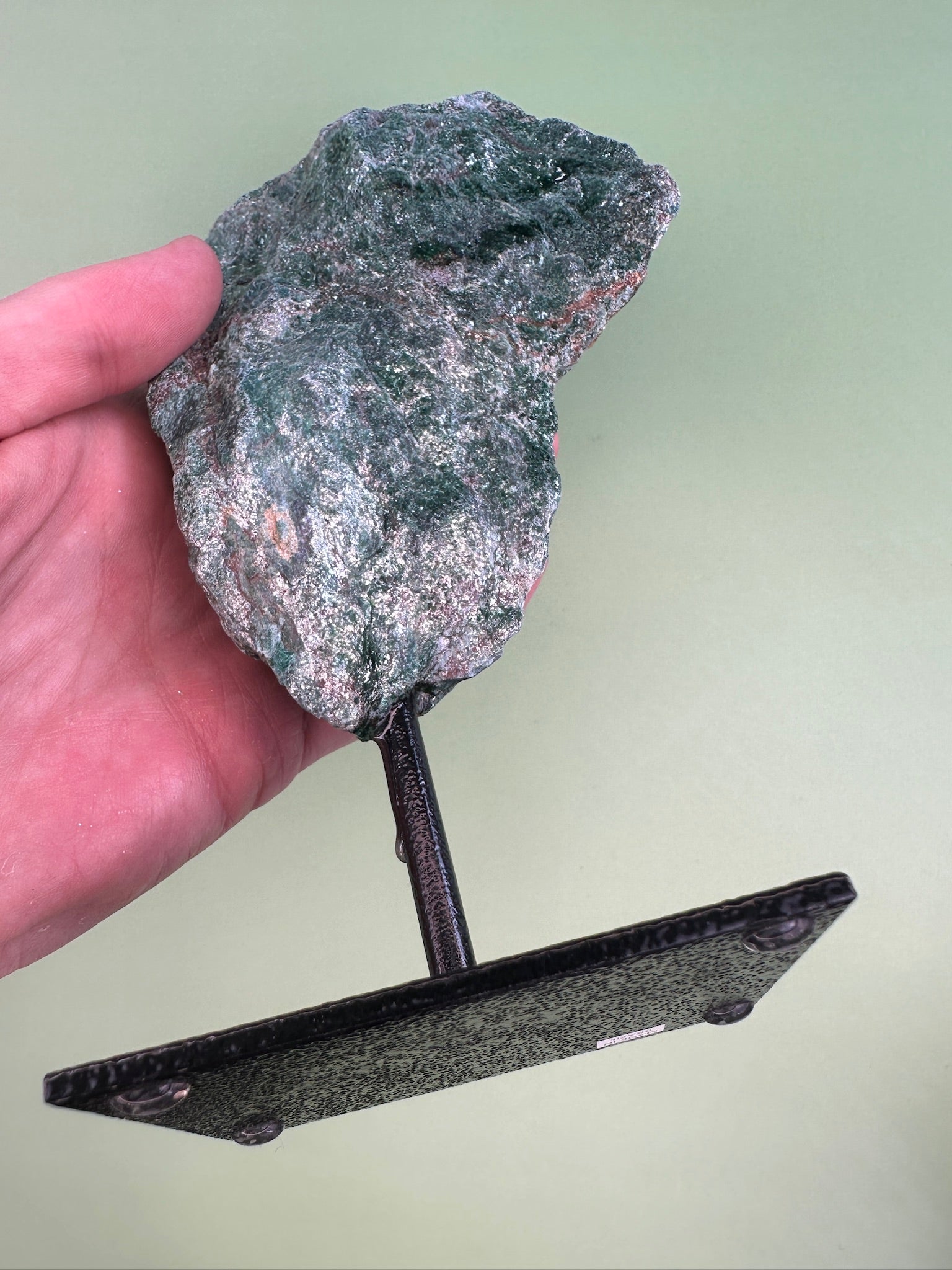 Fuchsite - Rough chunk on stand