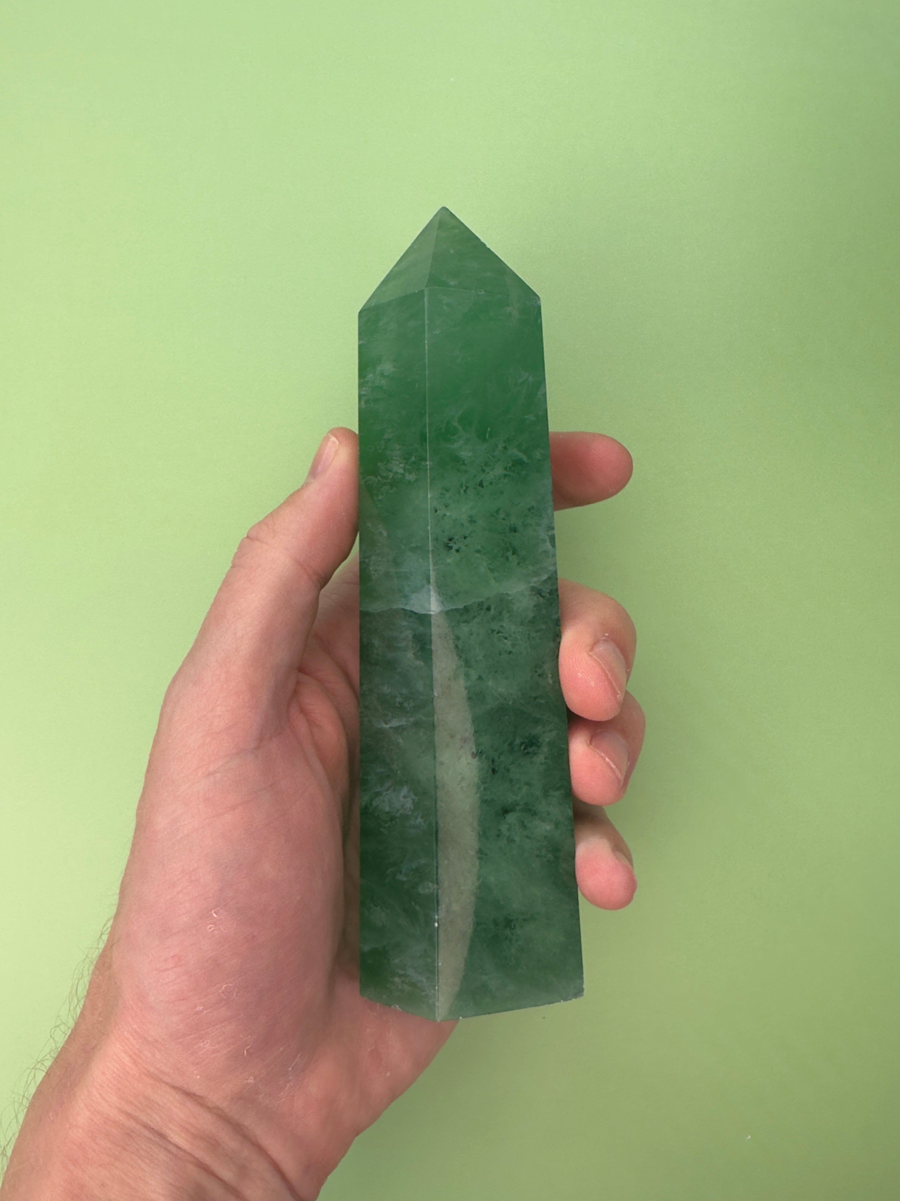 Green fluorite - XL Tower
