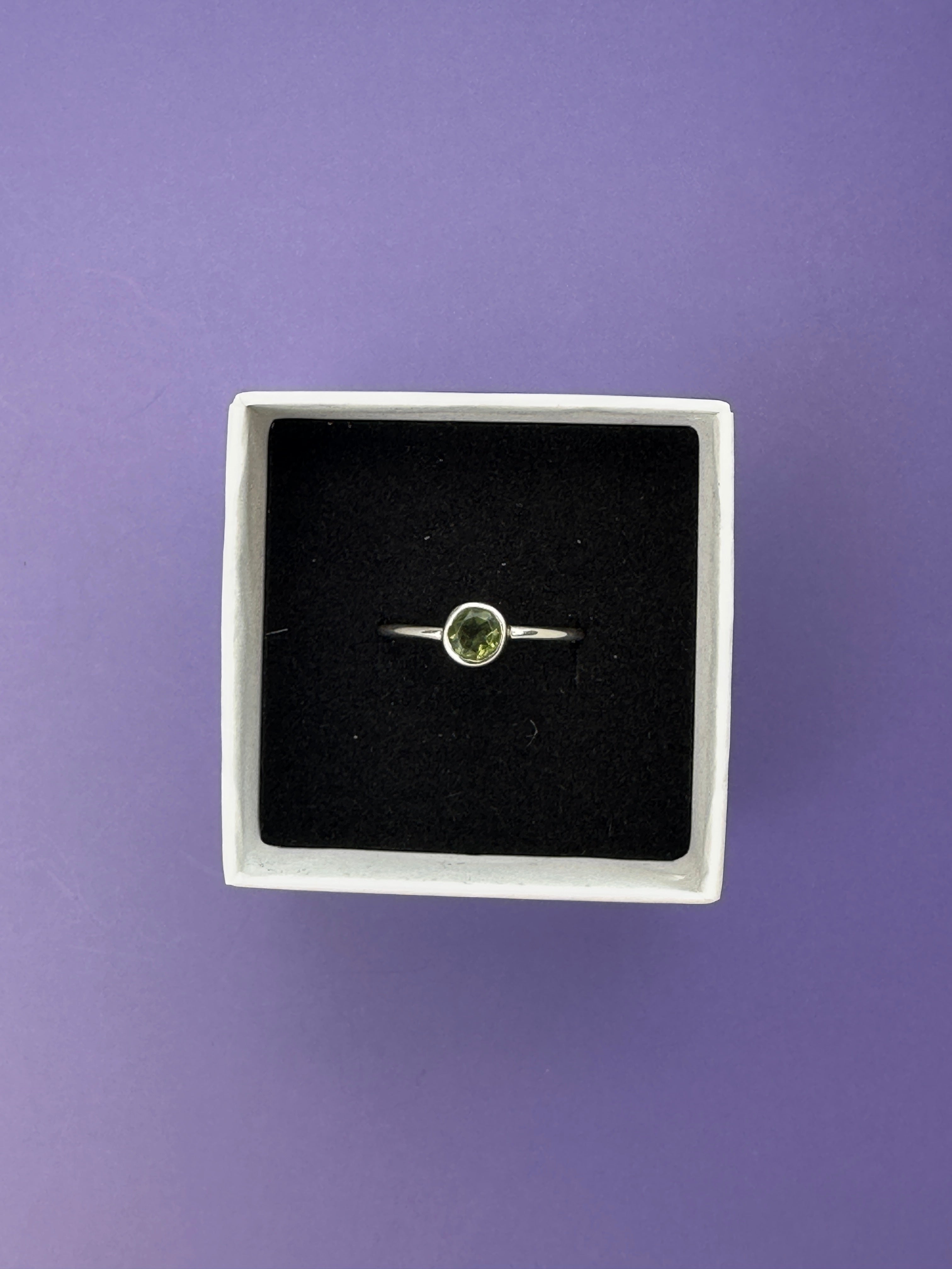 Moldavite - Faceted ring