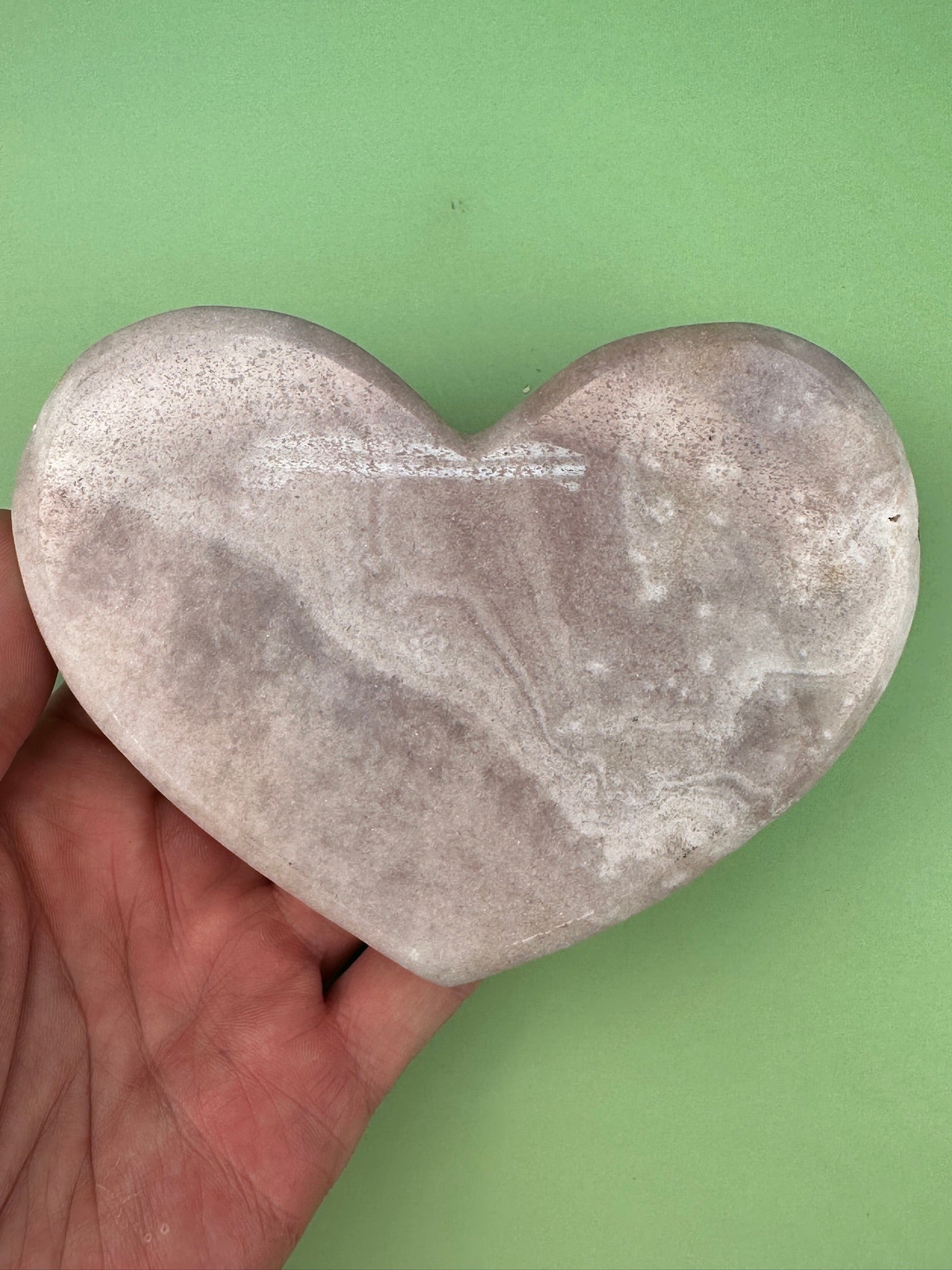 Pink amethyst - XL heart with stand