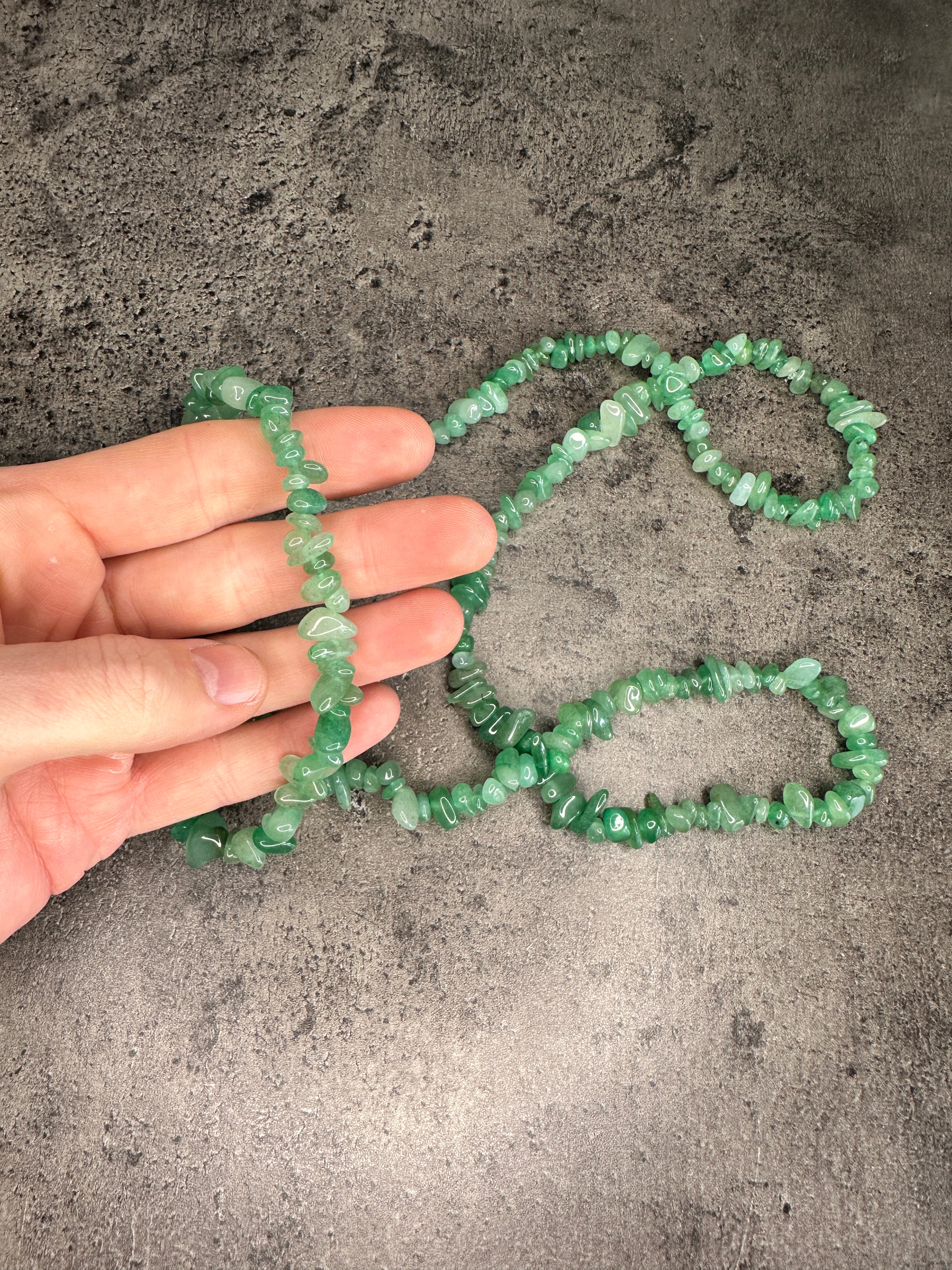 Green aventurine - Crystal chip necklace