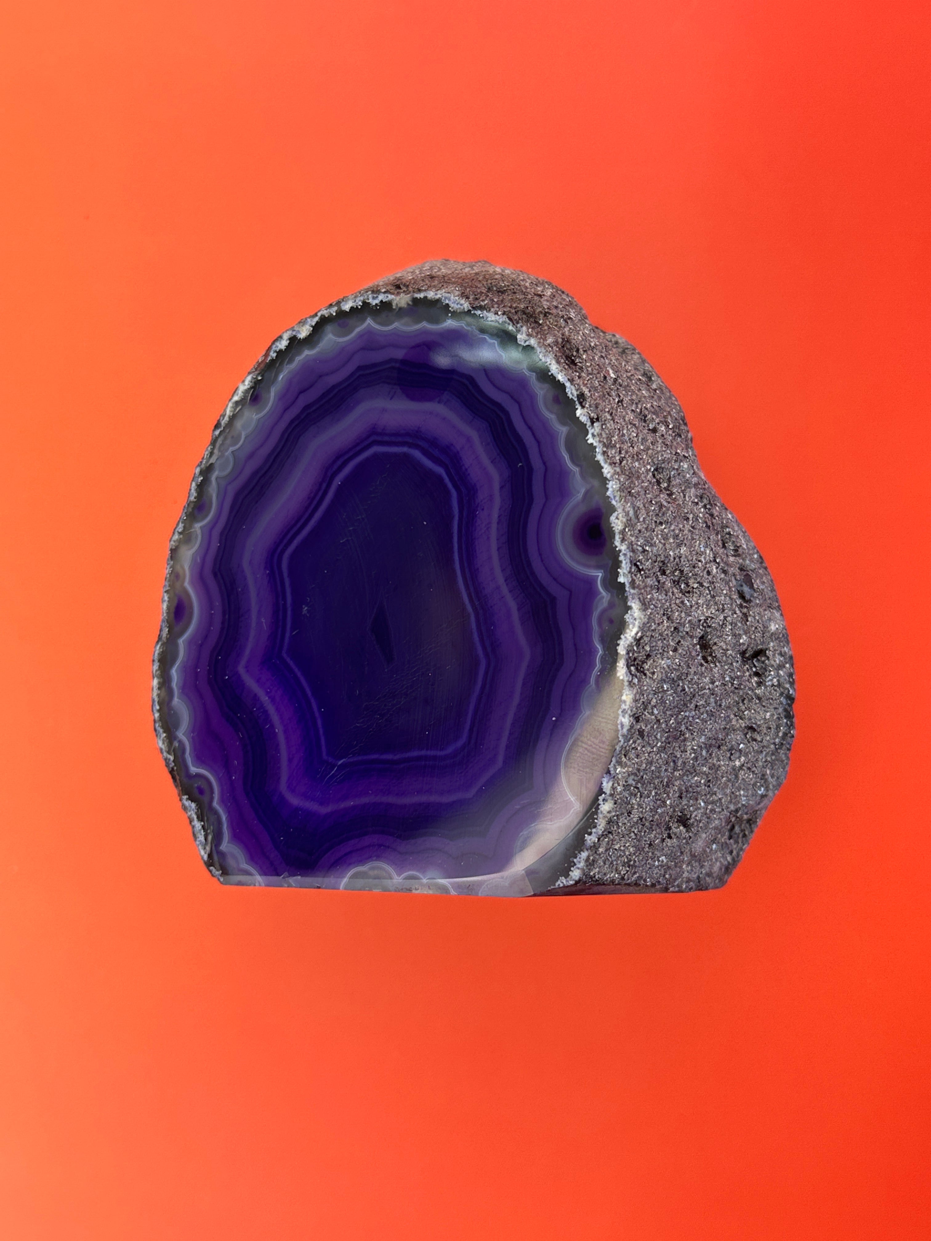 Purple Agate - Rough, polished slab