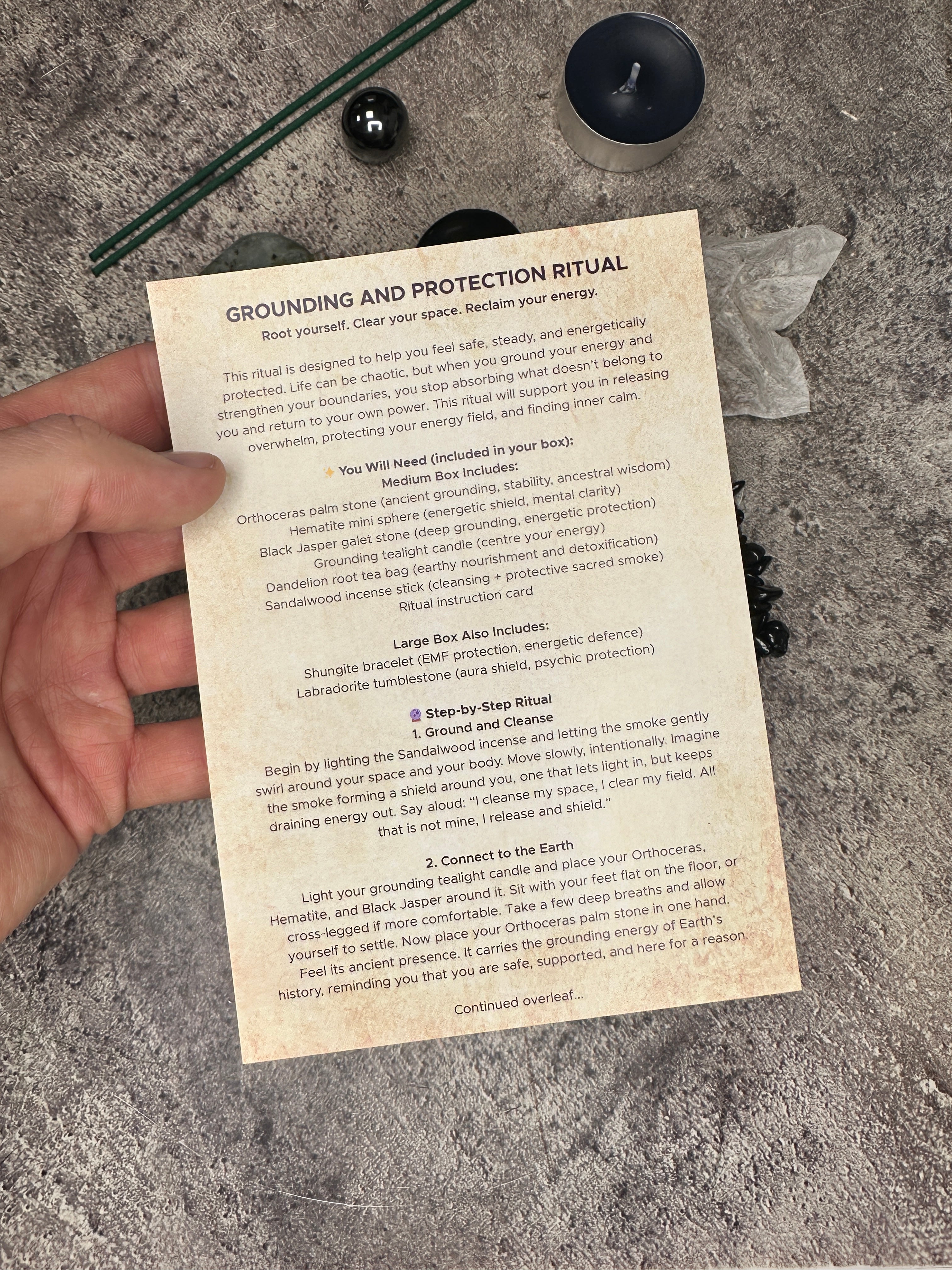 Grounding and protection - Ritual box