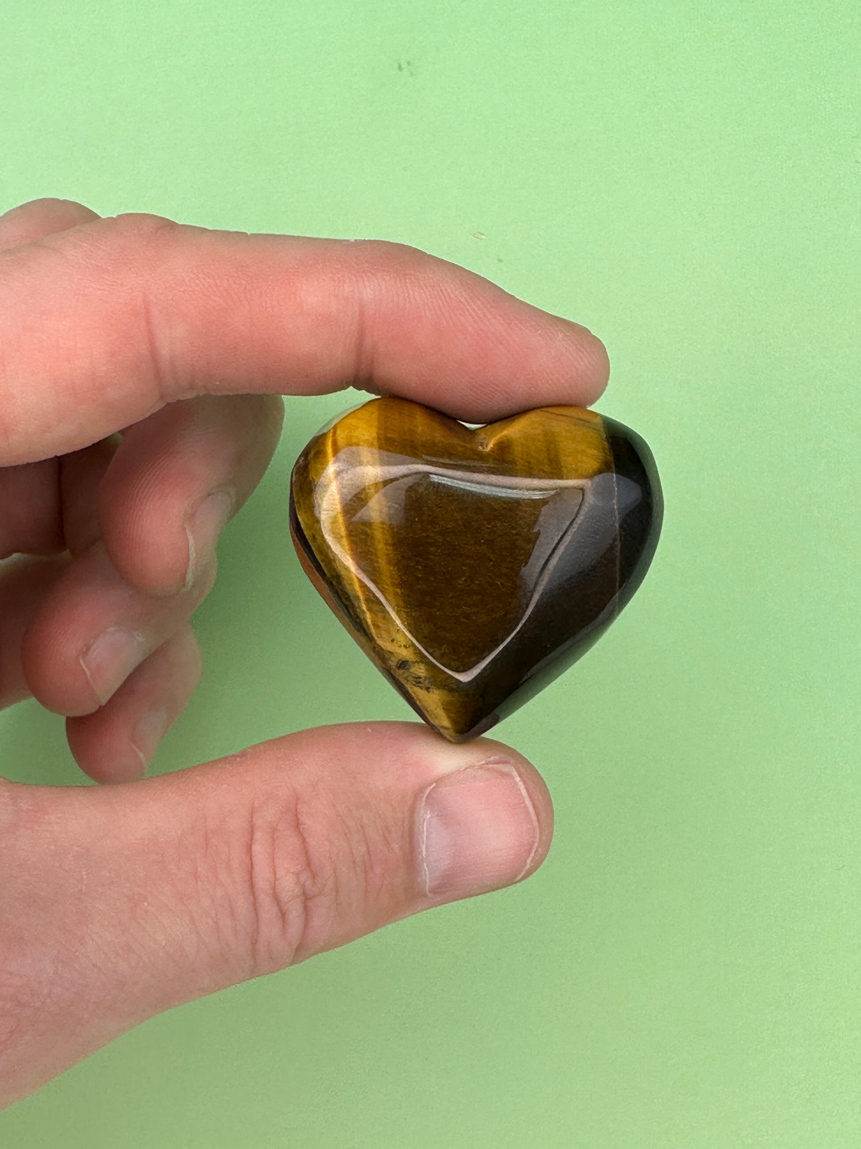 Tigers eye - Medium heart