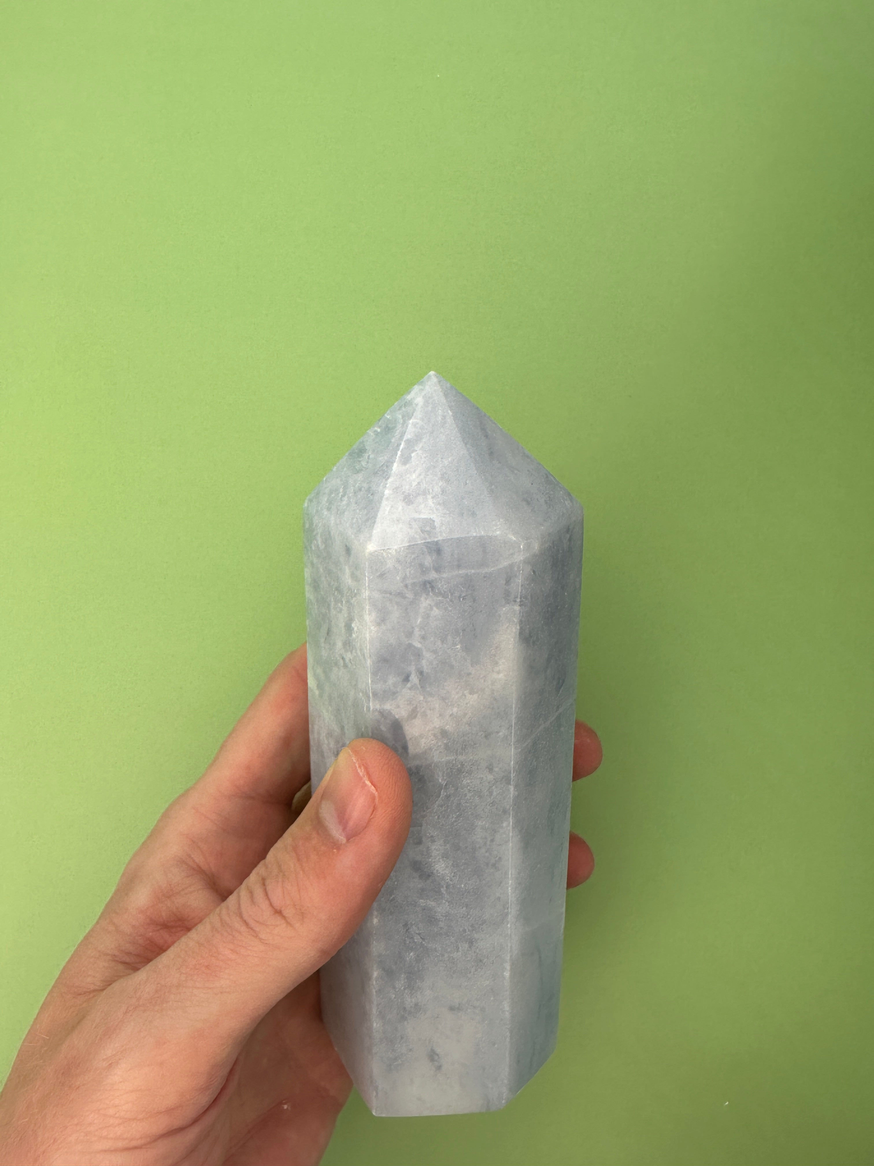 Blue calcite - XL Tower