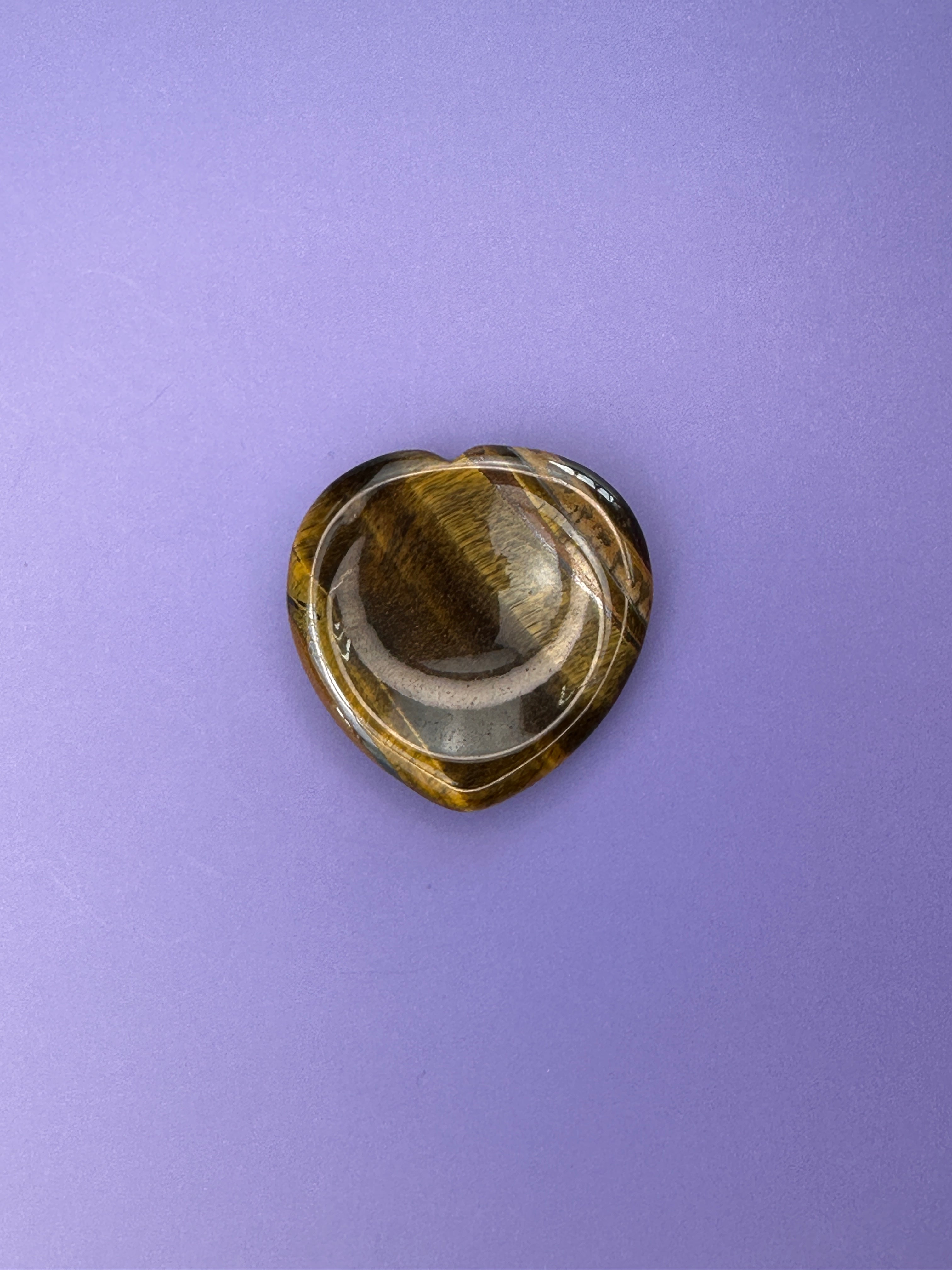 Tigers eye - Heart thumbstone