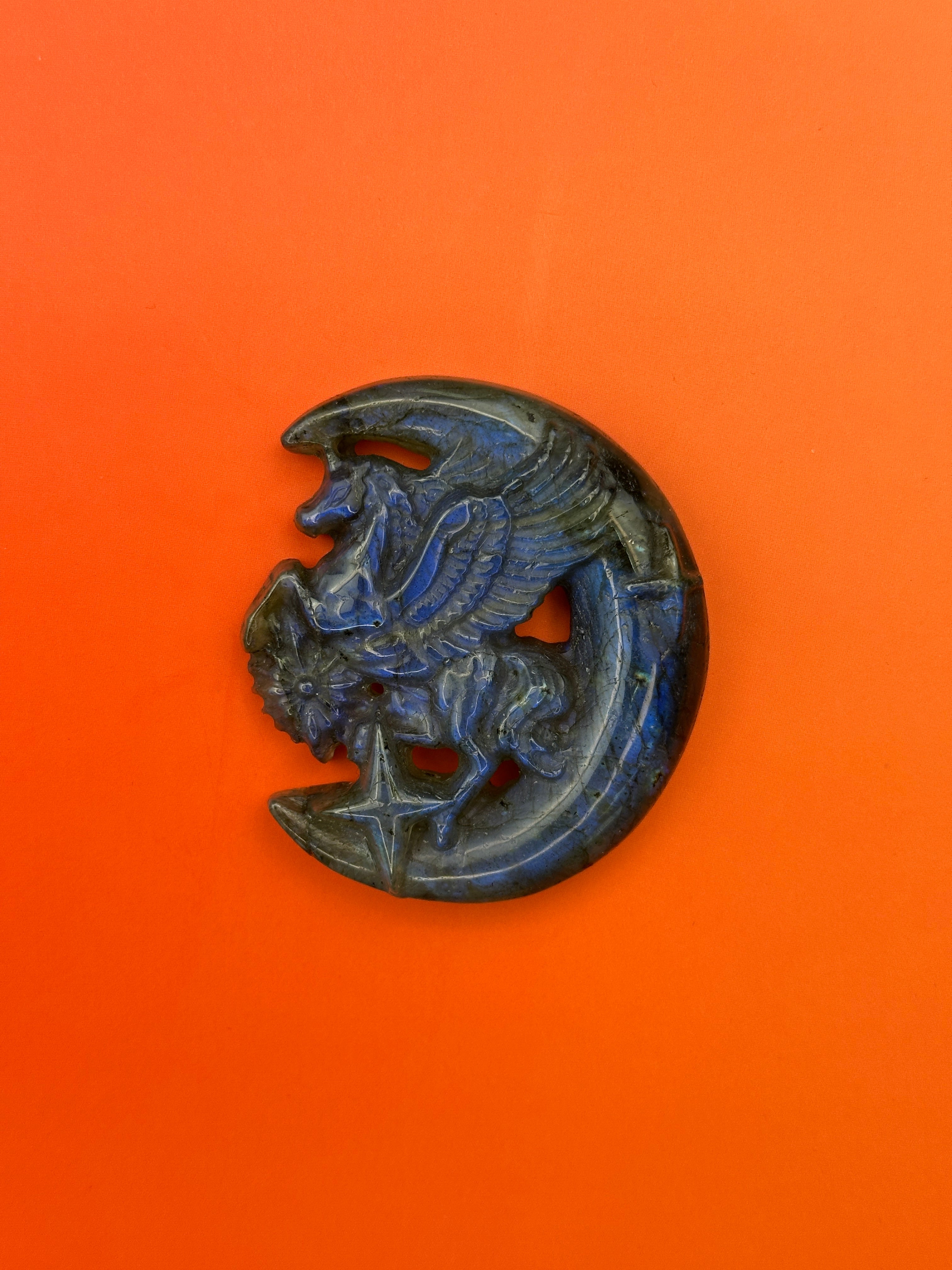 Labradorite - Pegasus moon carving