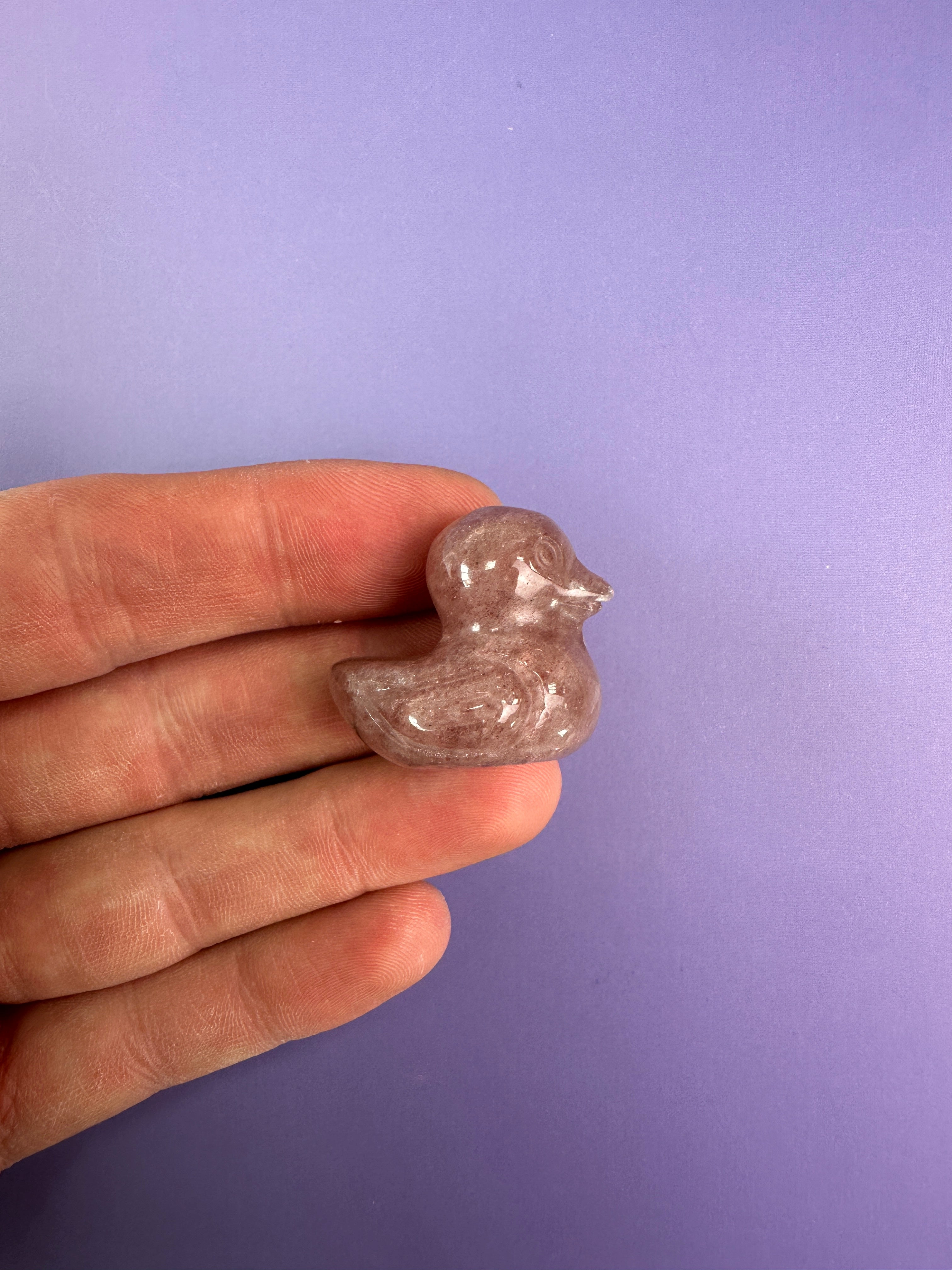 Strawberry quartz - Duck