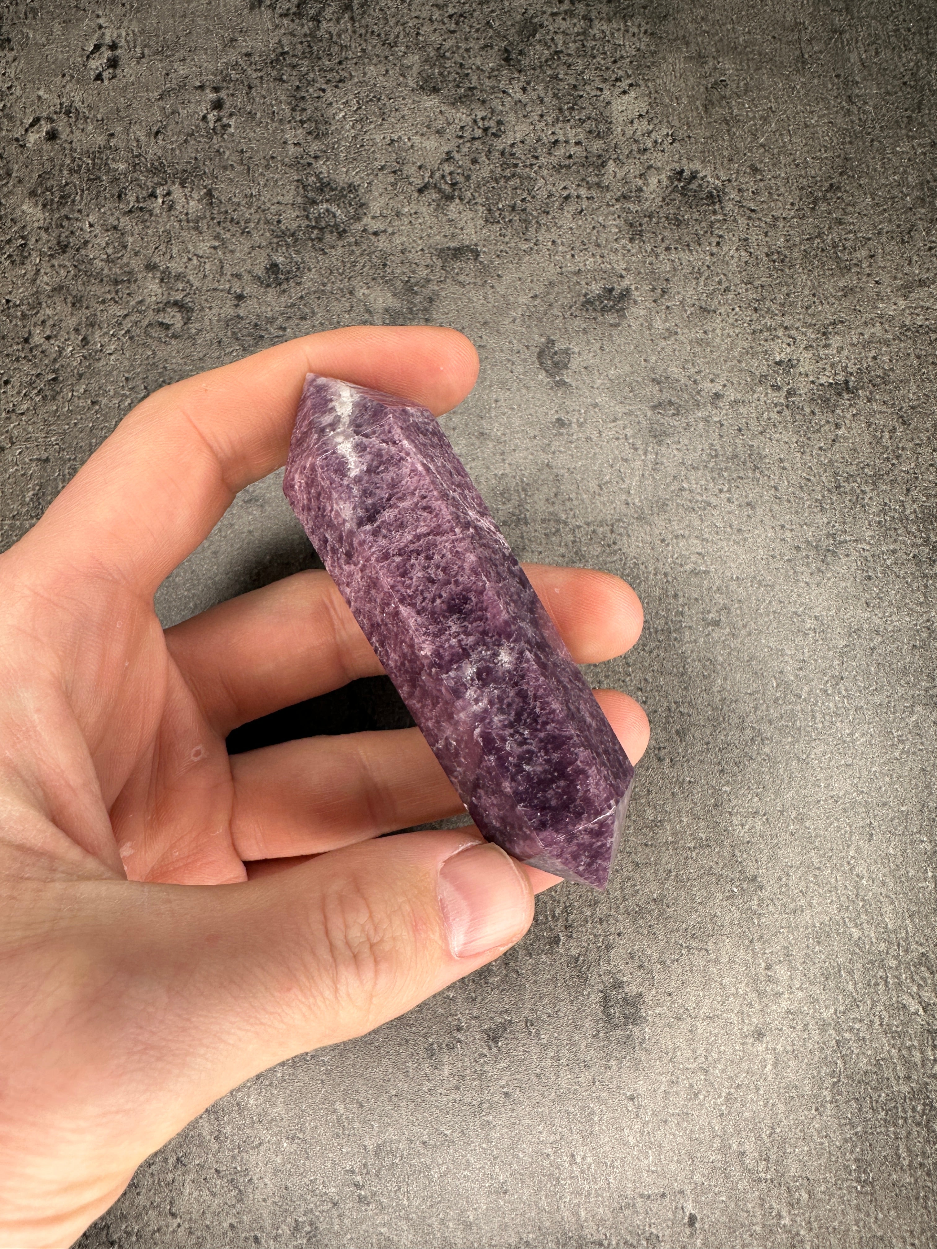 Lepidolite - Double-terminated point