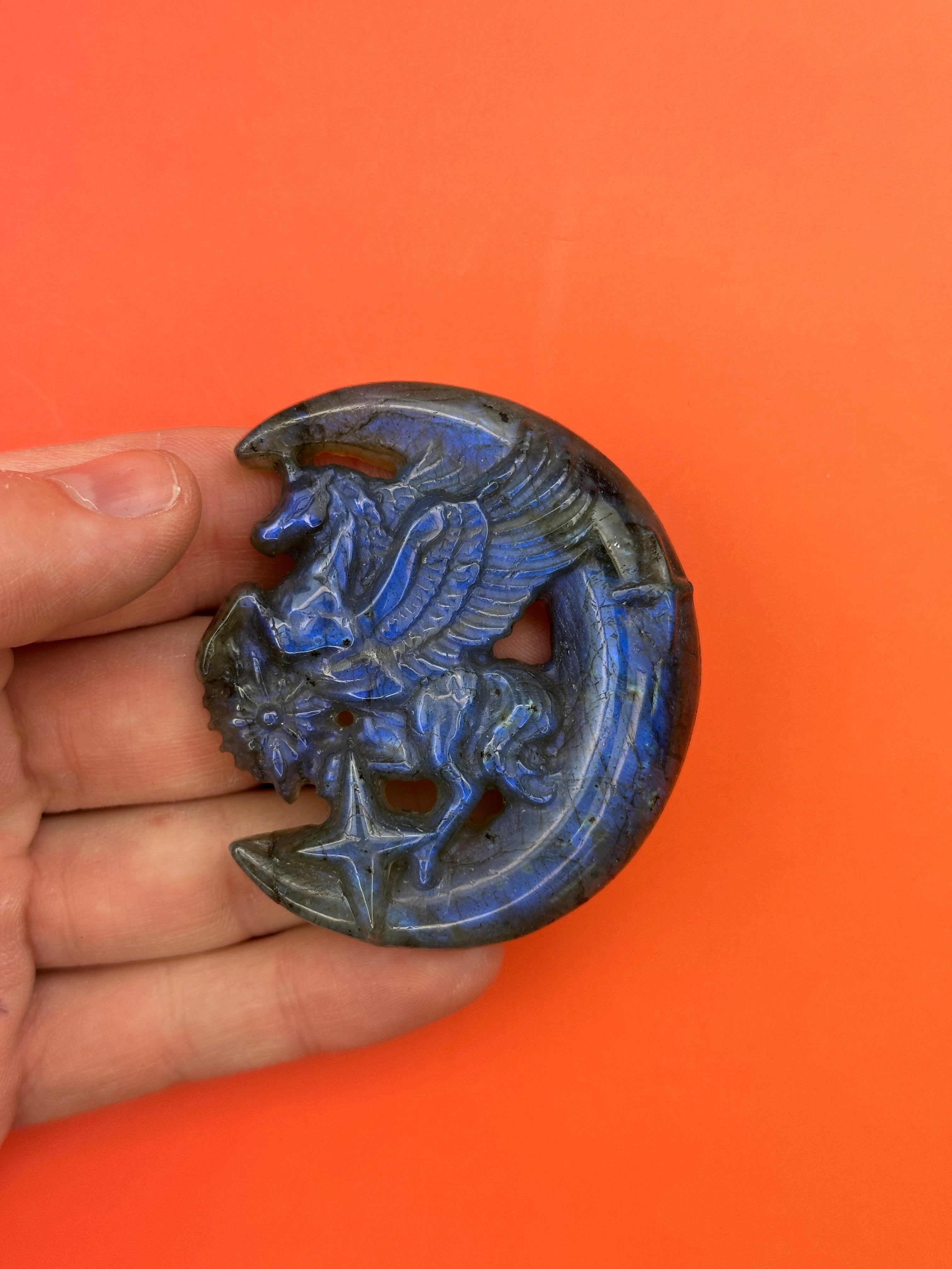 Labradorite - Pegasus moon carving