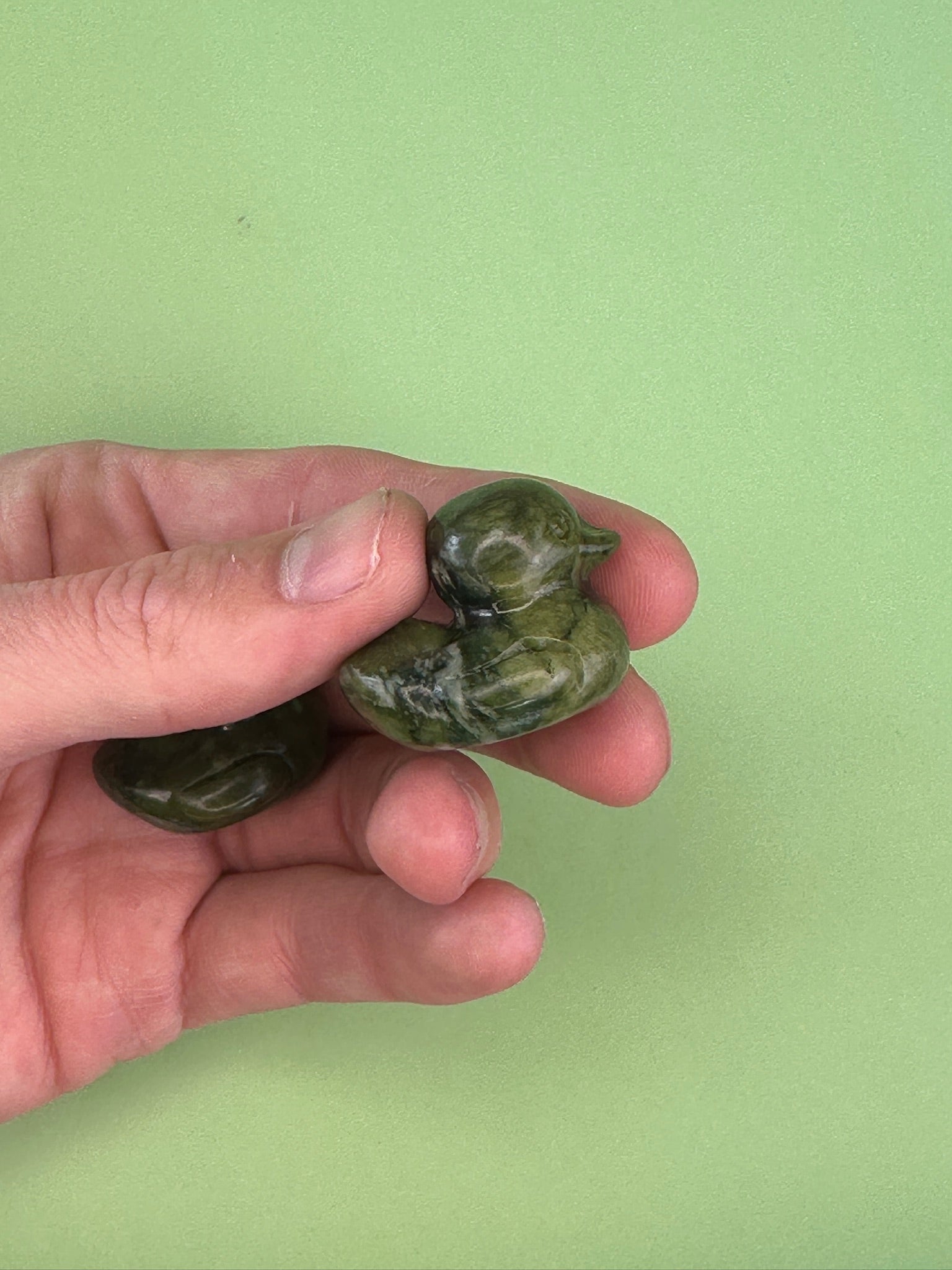 Jade - Pair of feng shui ducks