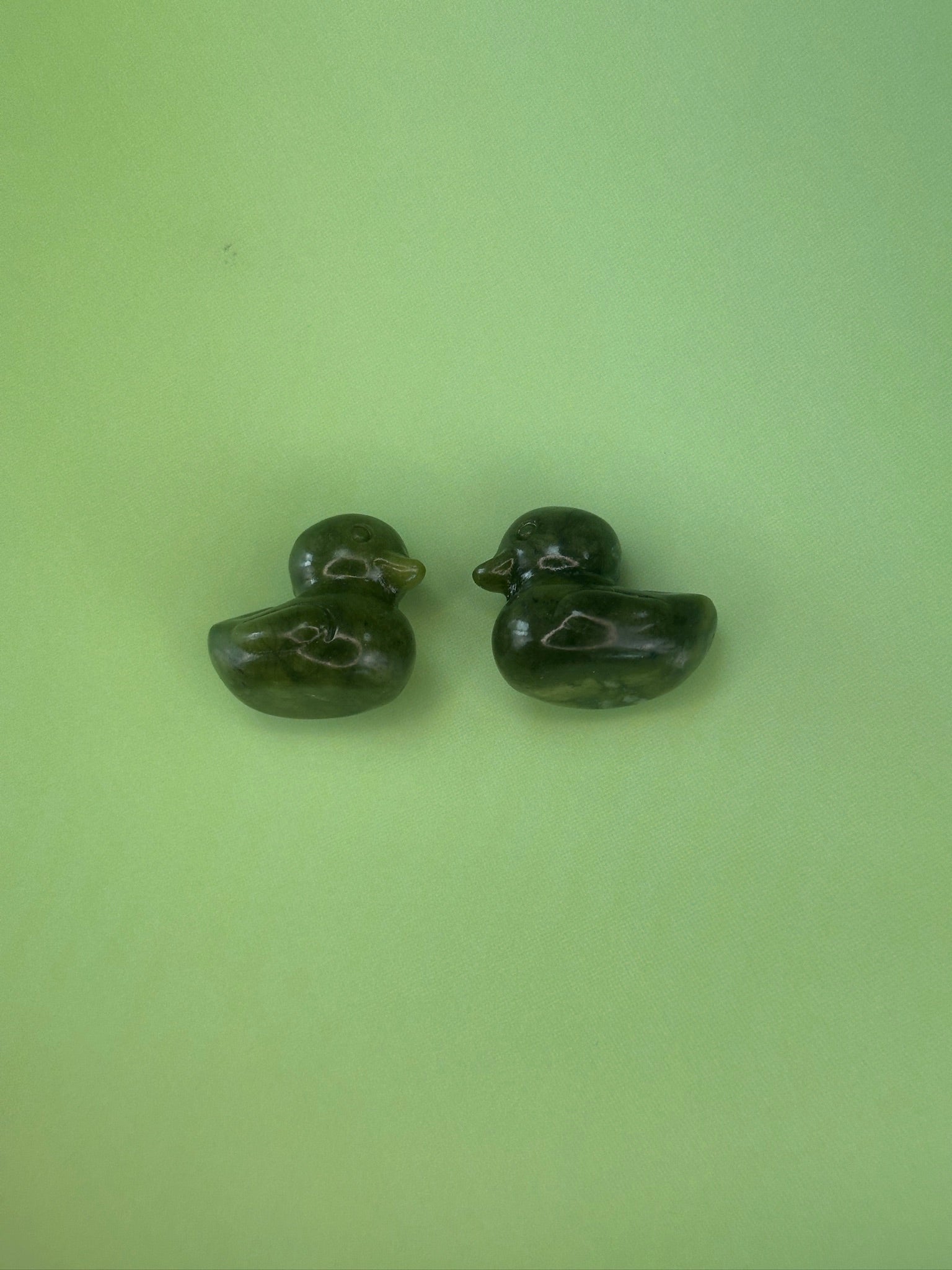 Jade - Pair of feng shui ducks