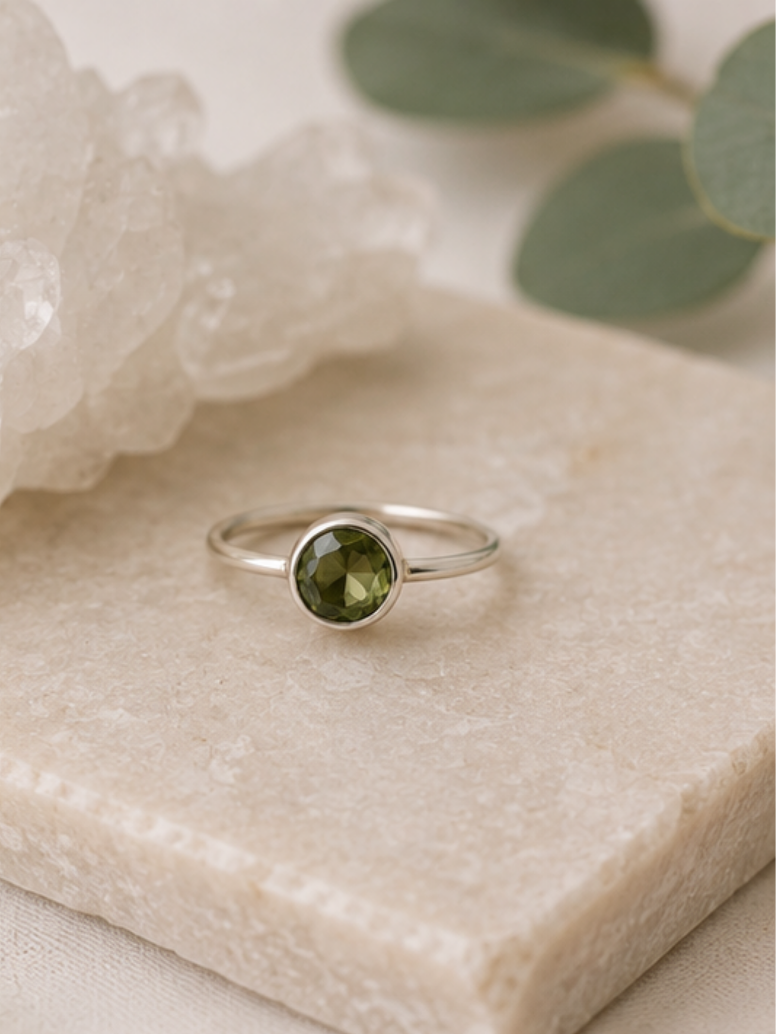 Moldavite - Faceted ring