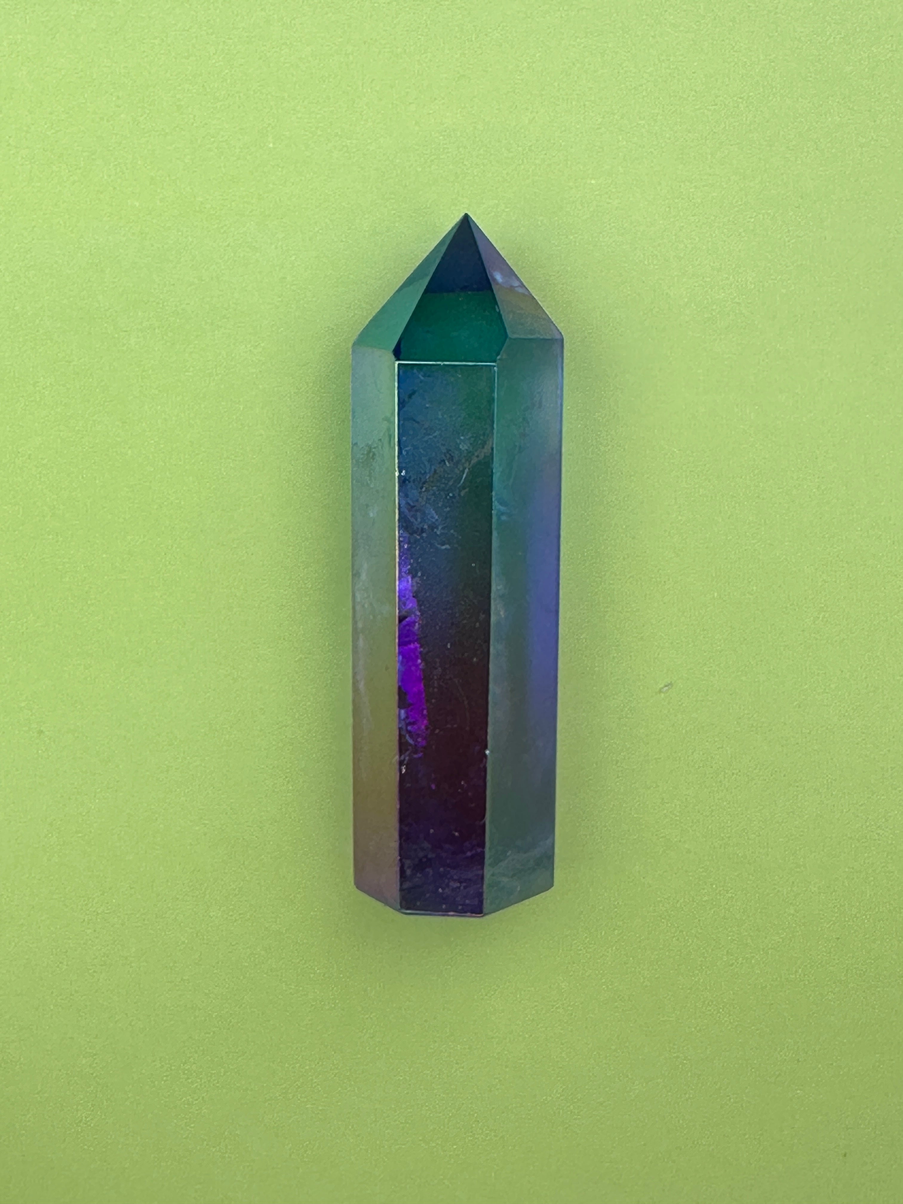 Blue-pink aura quartz - Tower
