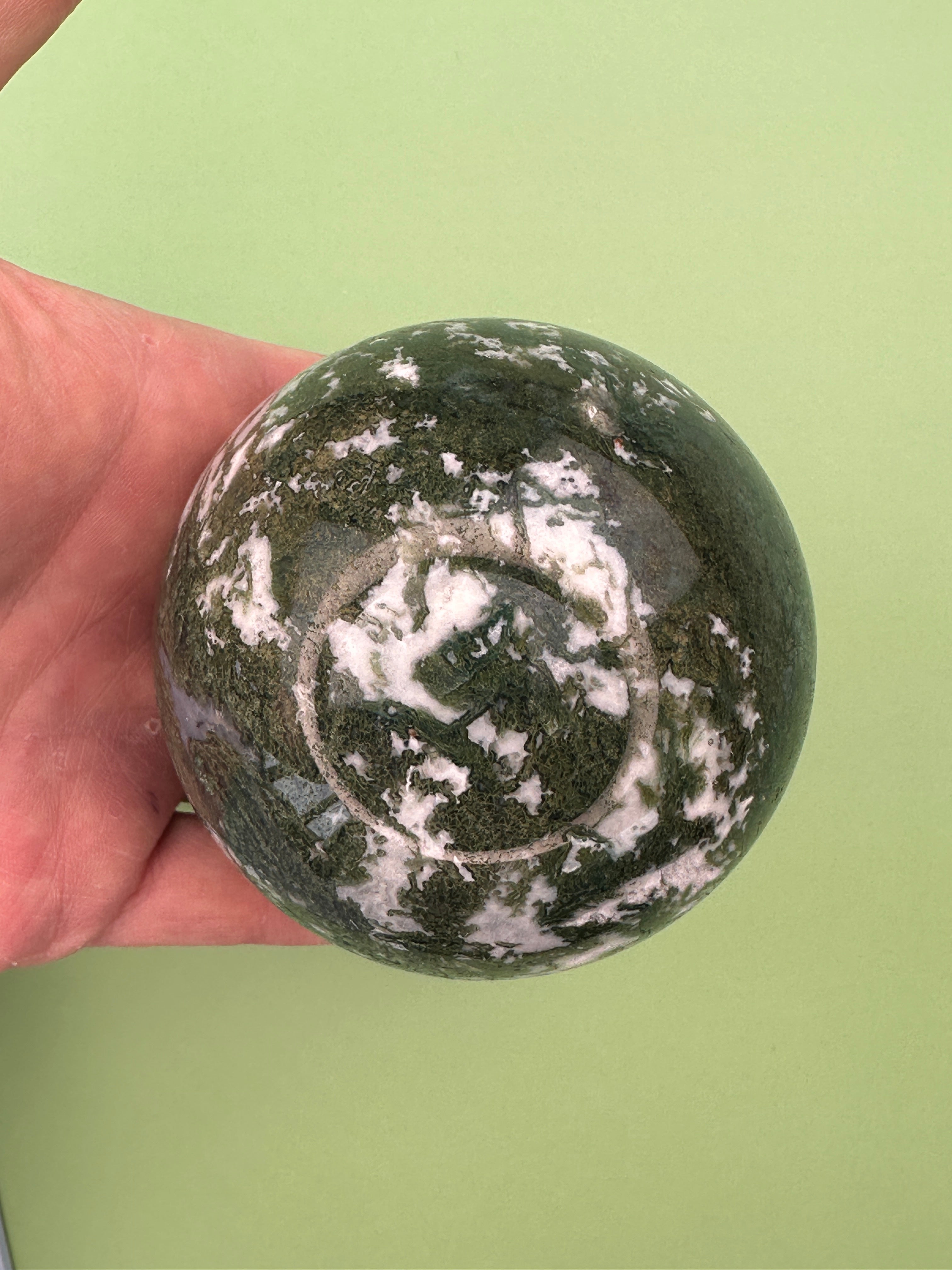 Moss agate - Large sphere