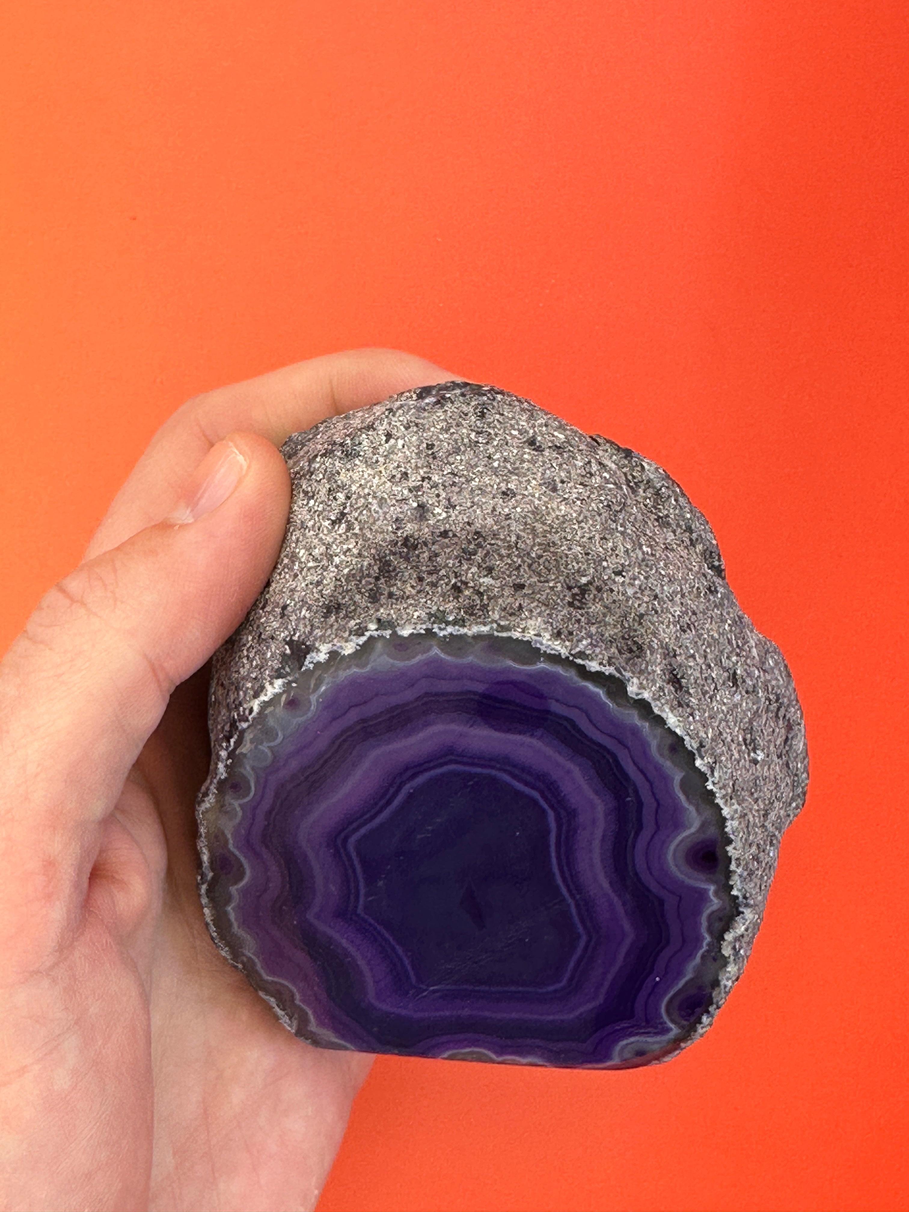 Purple Agate - Rough, polished slab