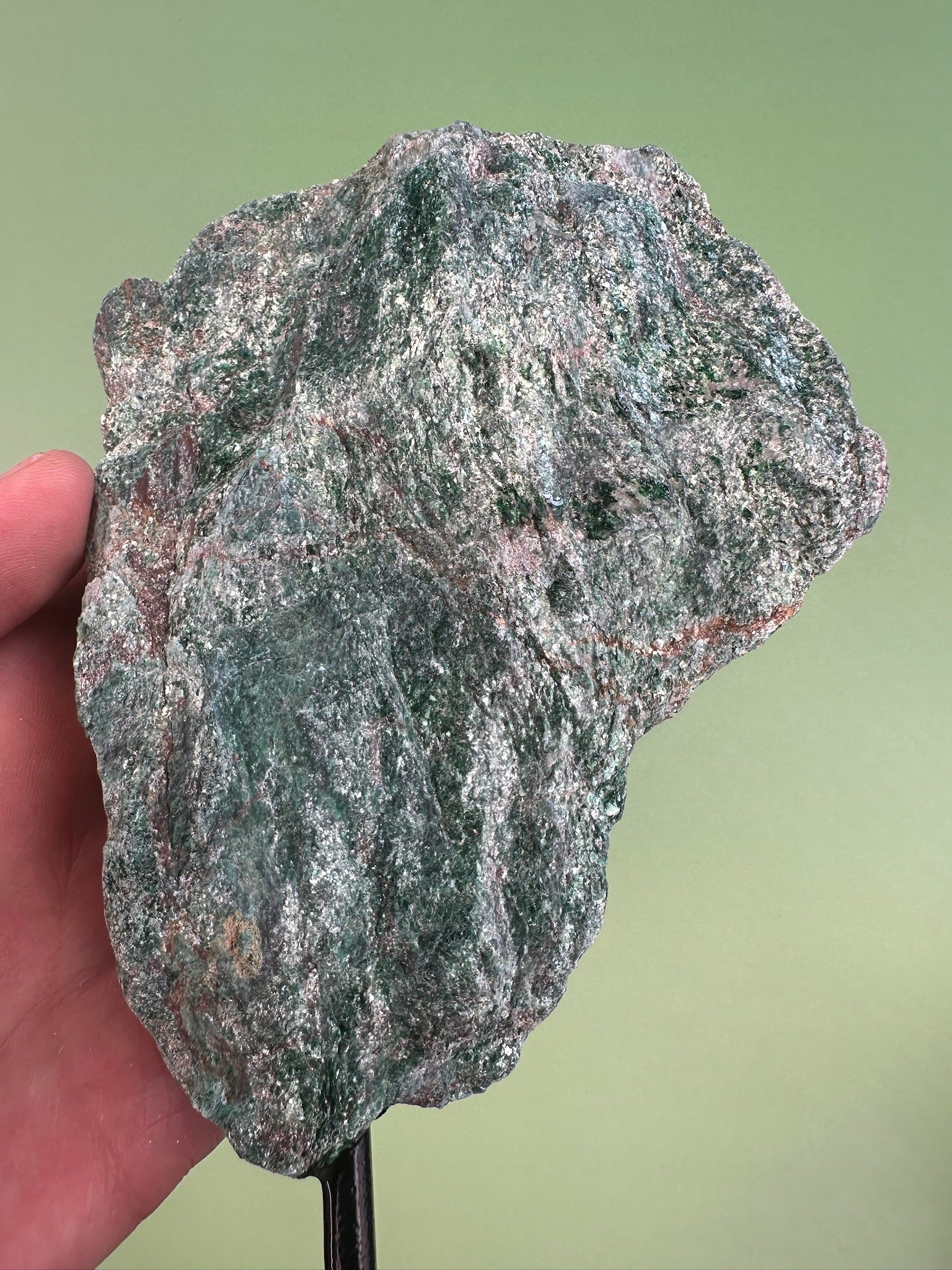 Fuchsite - Rough chunk on stand