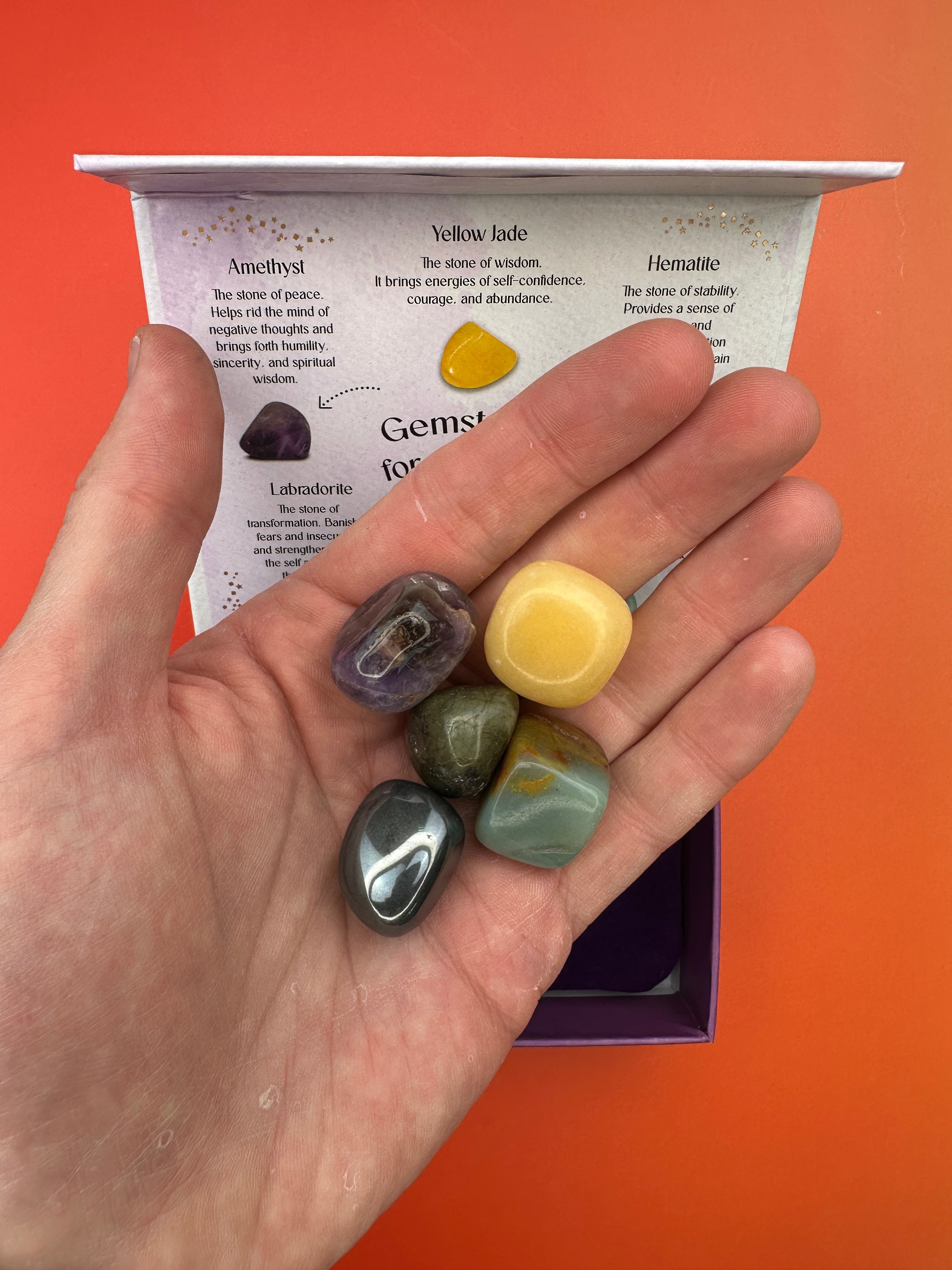 Aquarius crystal tumblestone gift set - Bundle