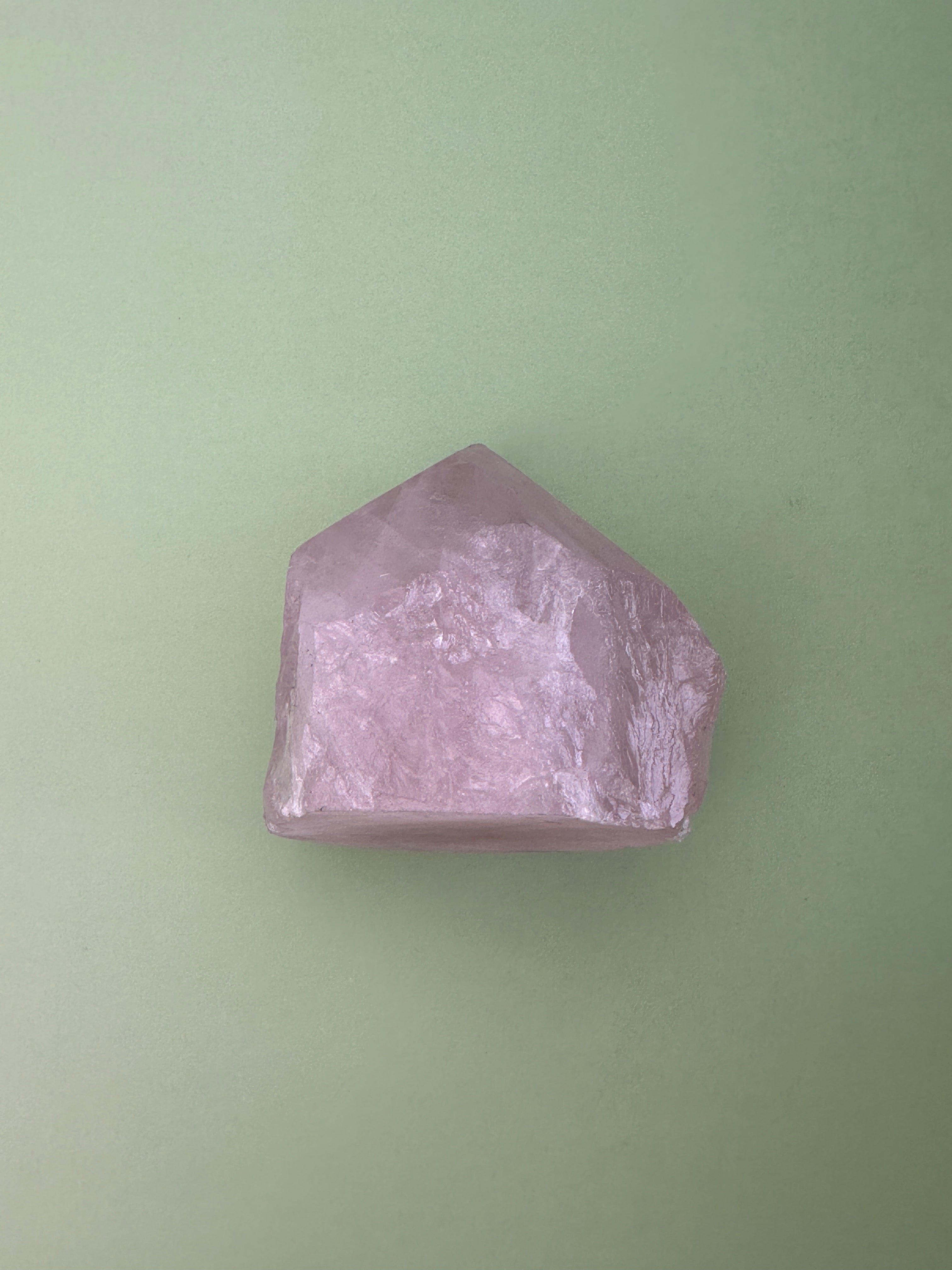 Rose quartz - Rough cut point