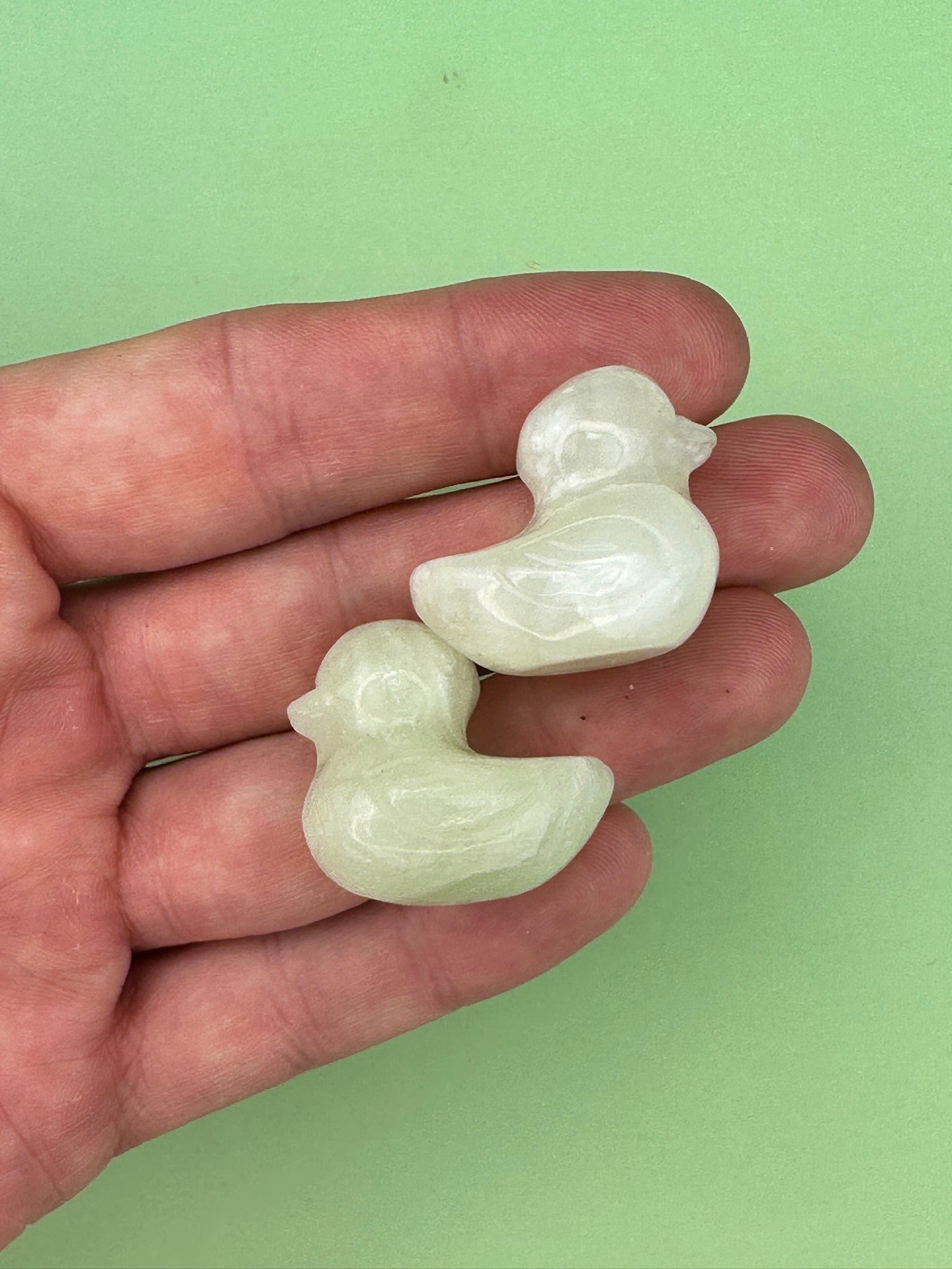 Jade - Pair of feng shui ducks
