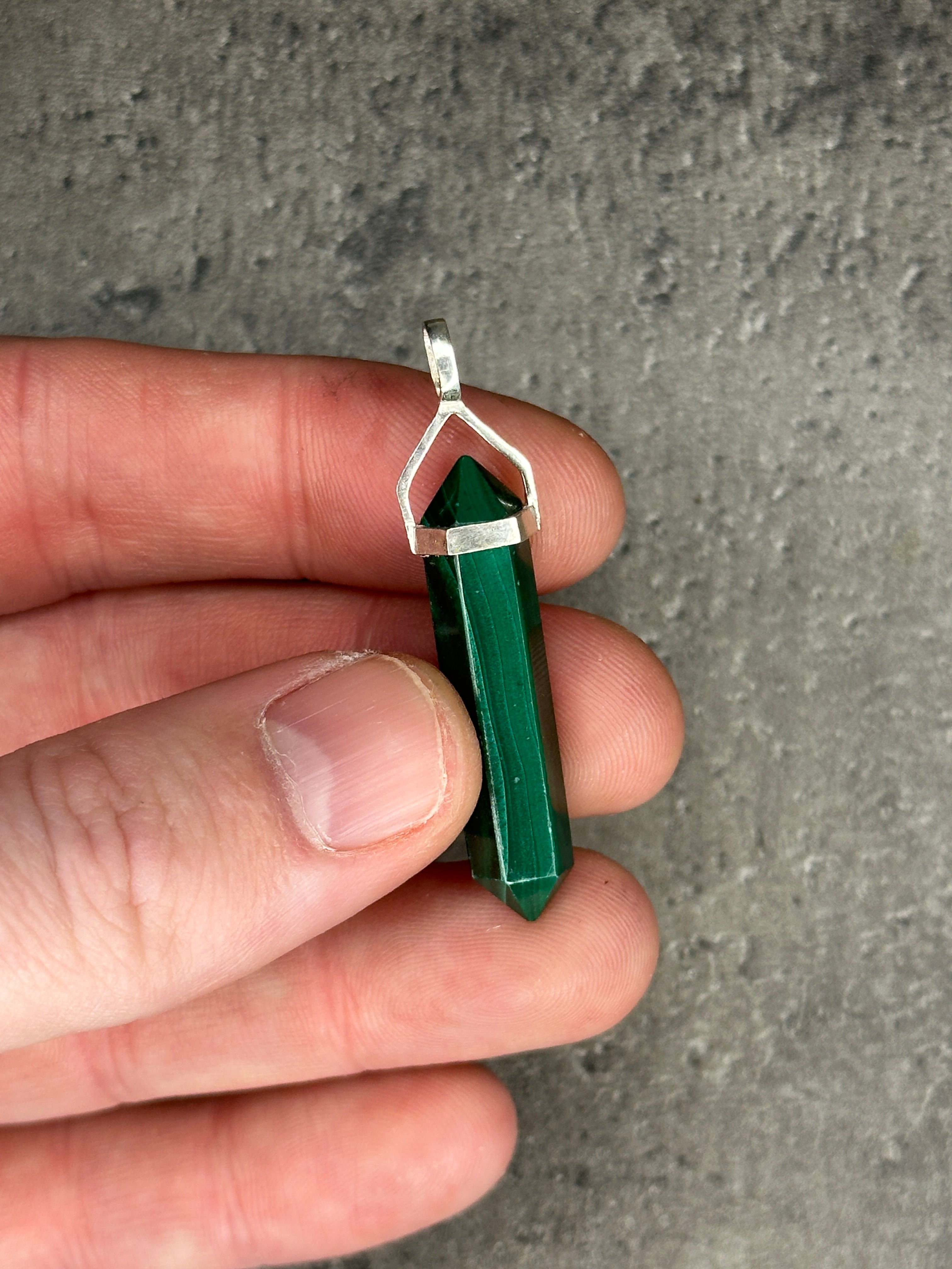 Development pendant - Malachite (sterling silver)
