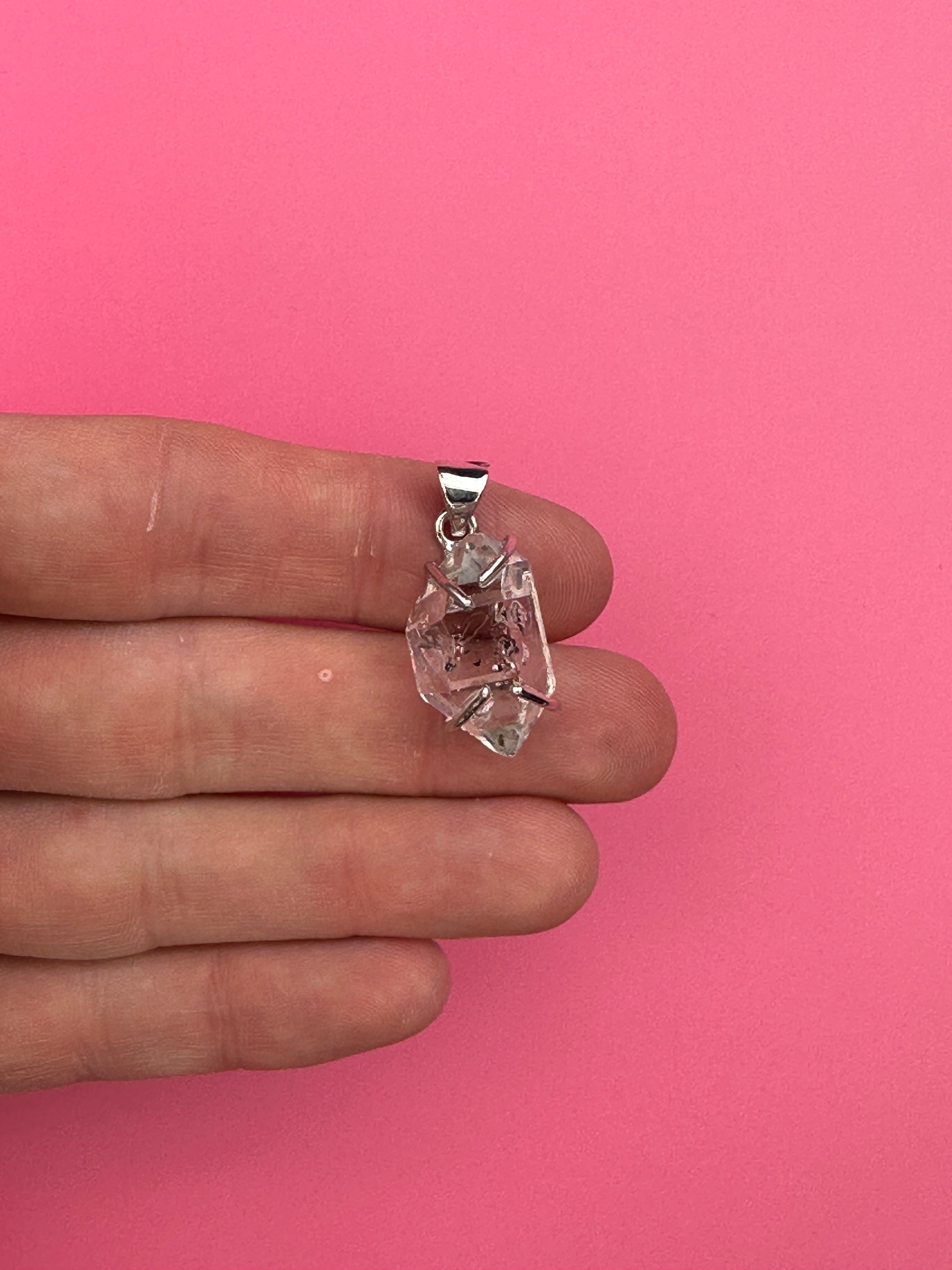 Herkimer diamond - Faceted pendant