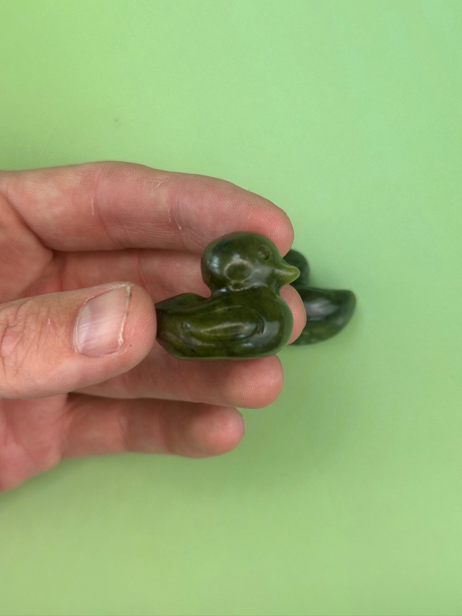 Jade - Pair of feng shui ducks