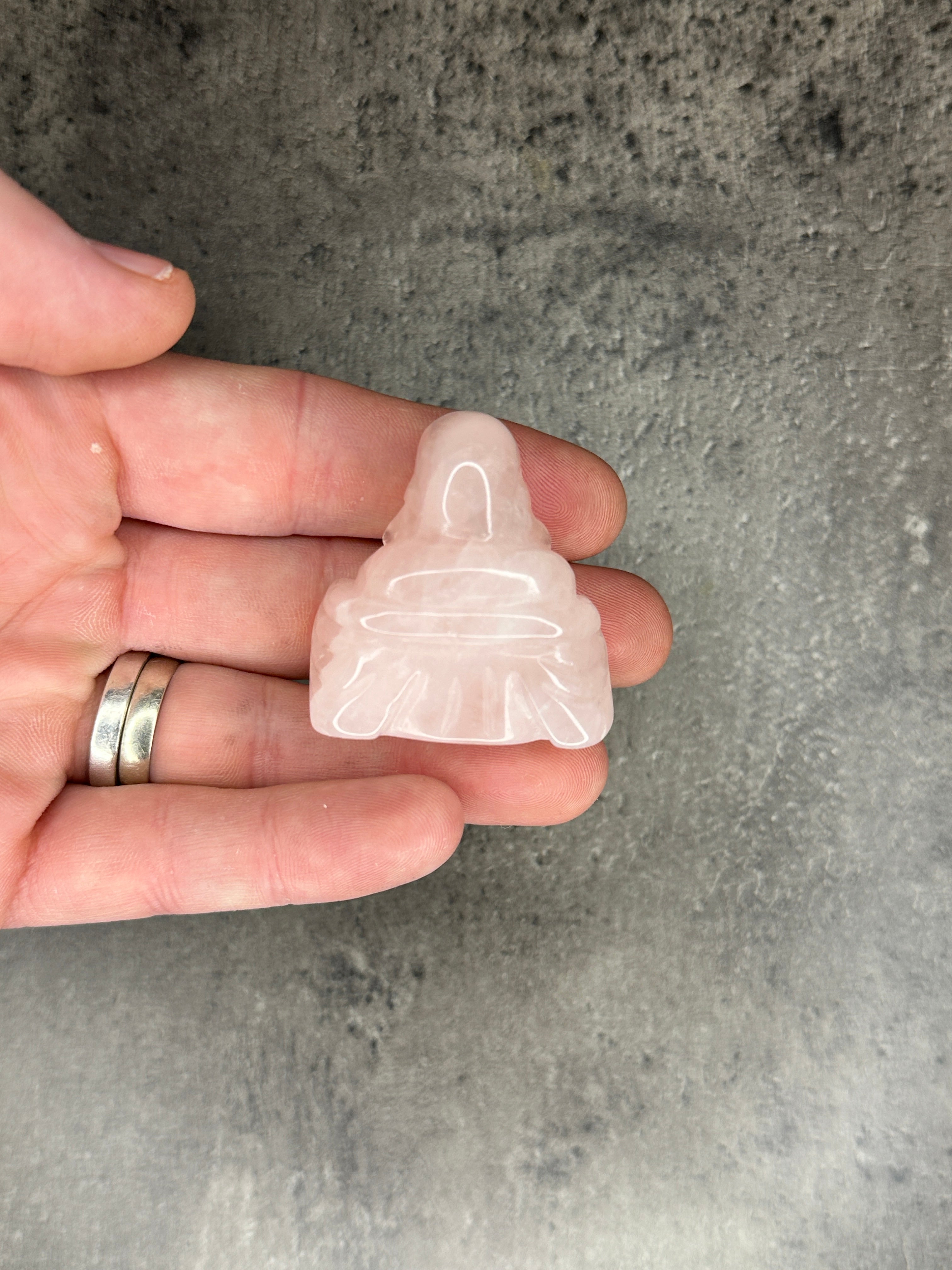 Rose quartz - Mini buddha