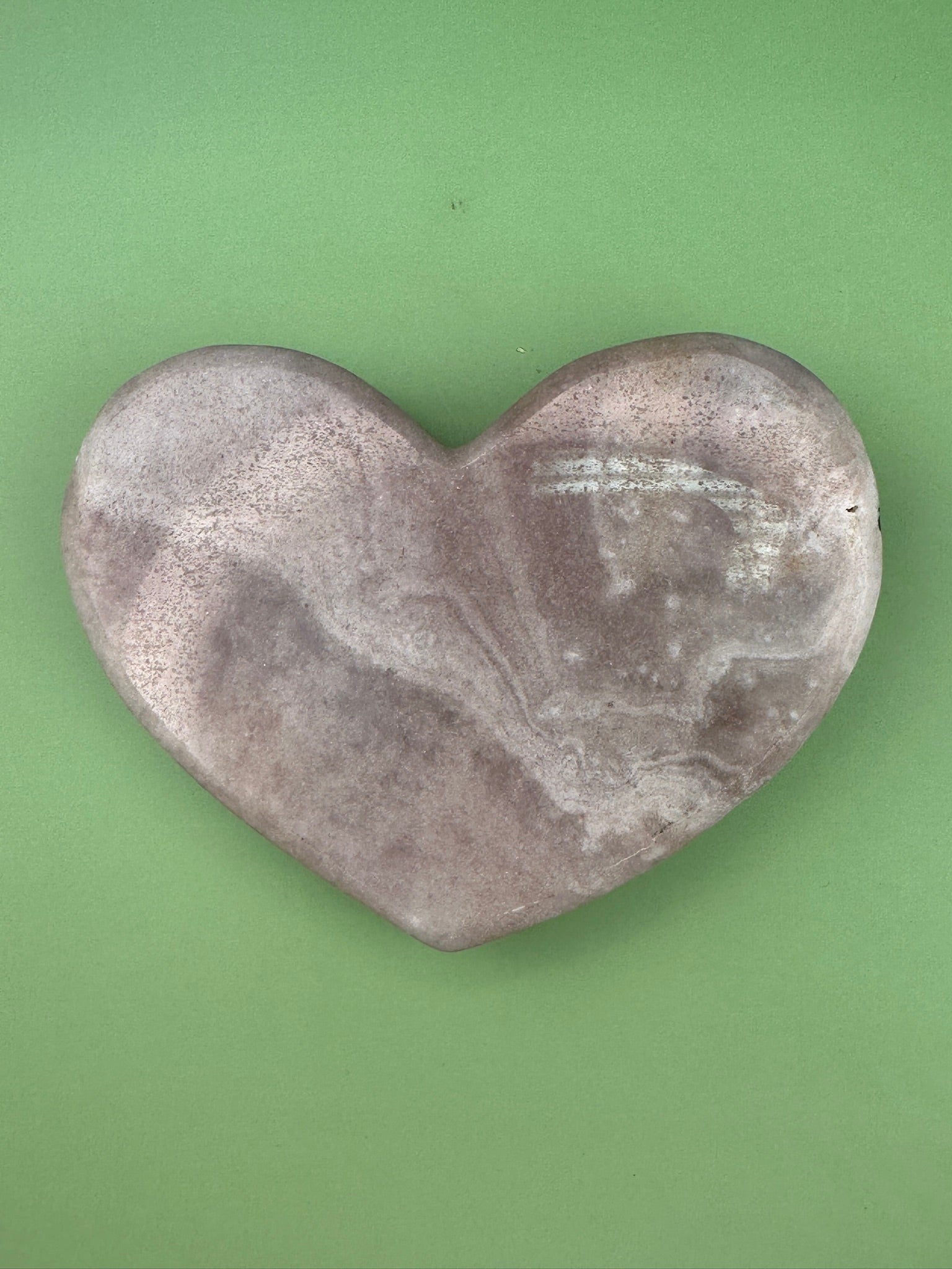 Pink amethyst - XL heart with stand