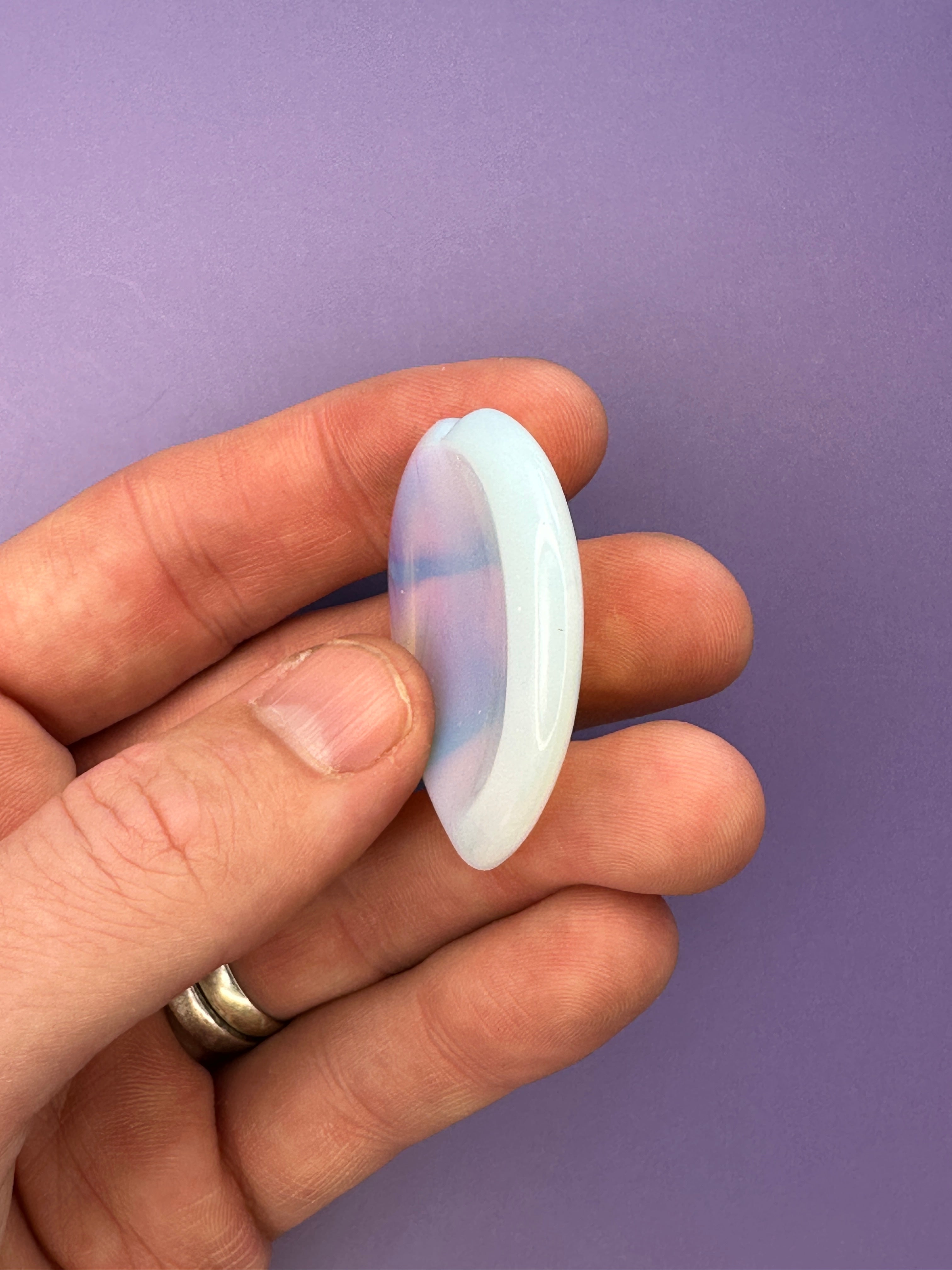 Opalite - Heart thumbstone