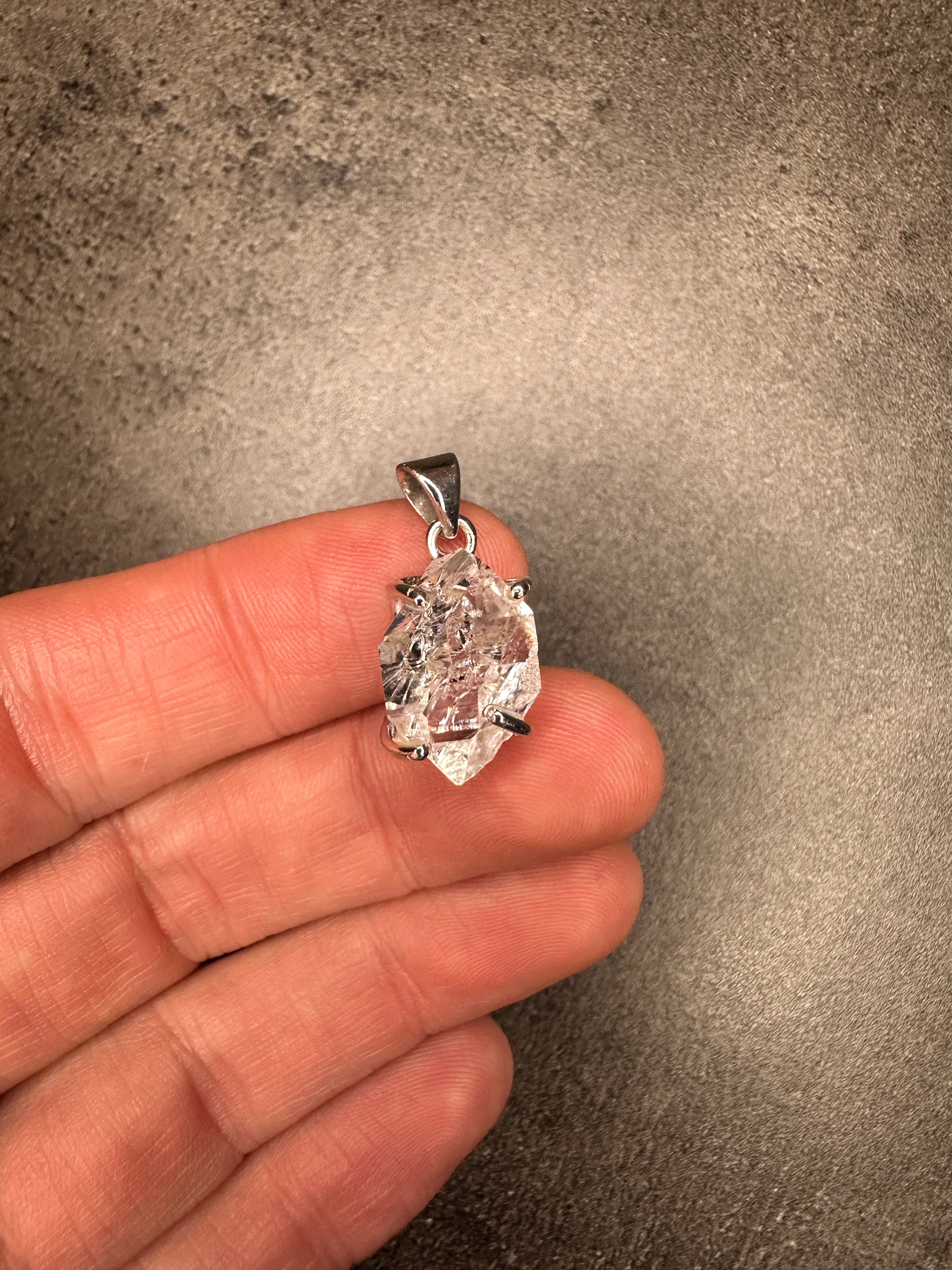 Herkimer diamond - Faceted pendant