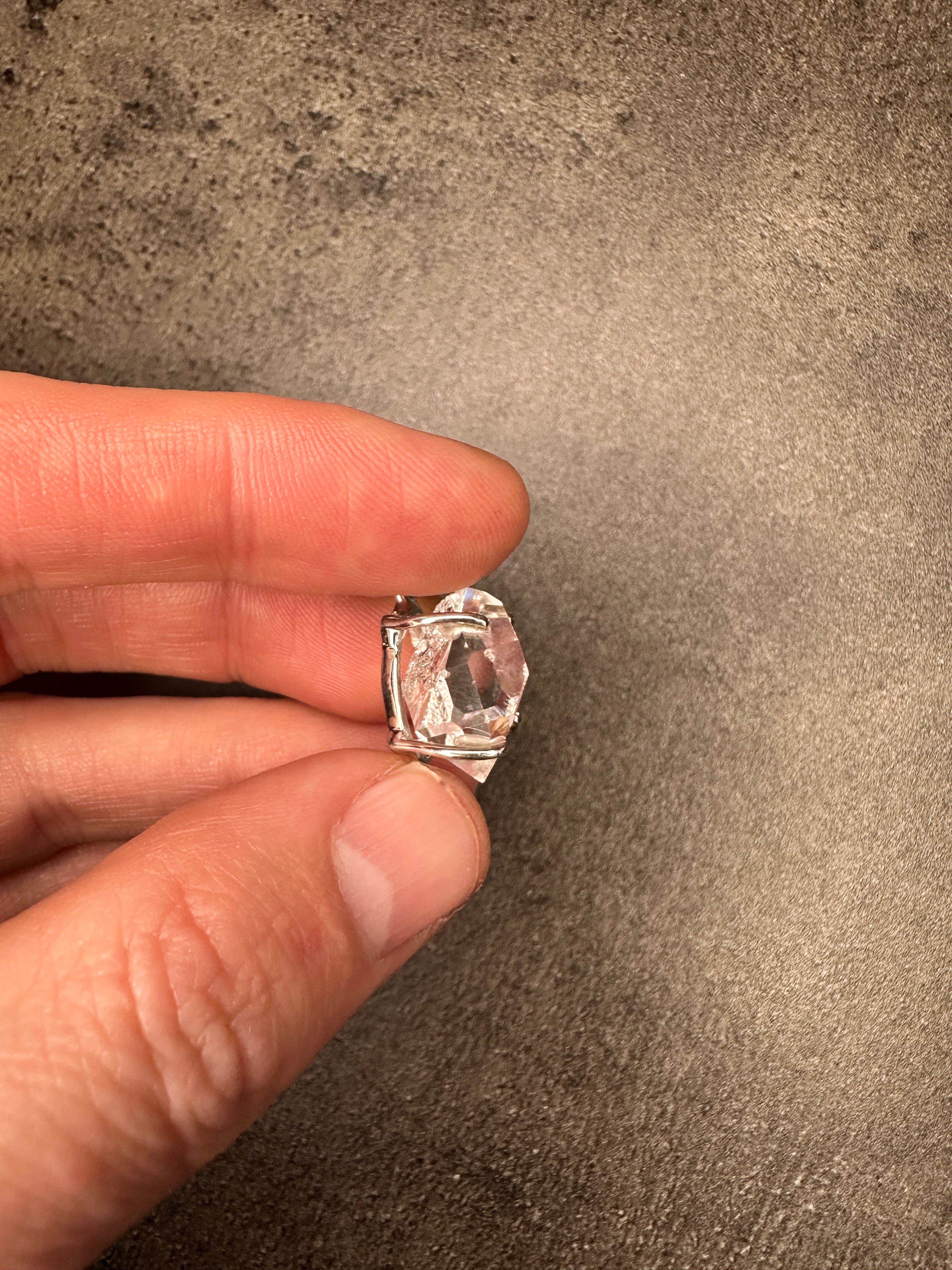 Herkimer diamond - Faceted pendant
