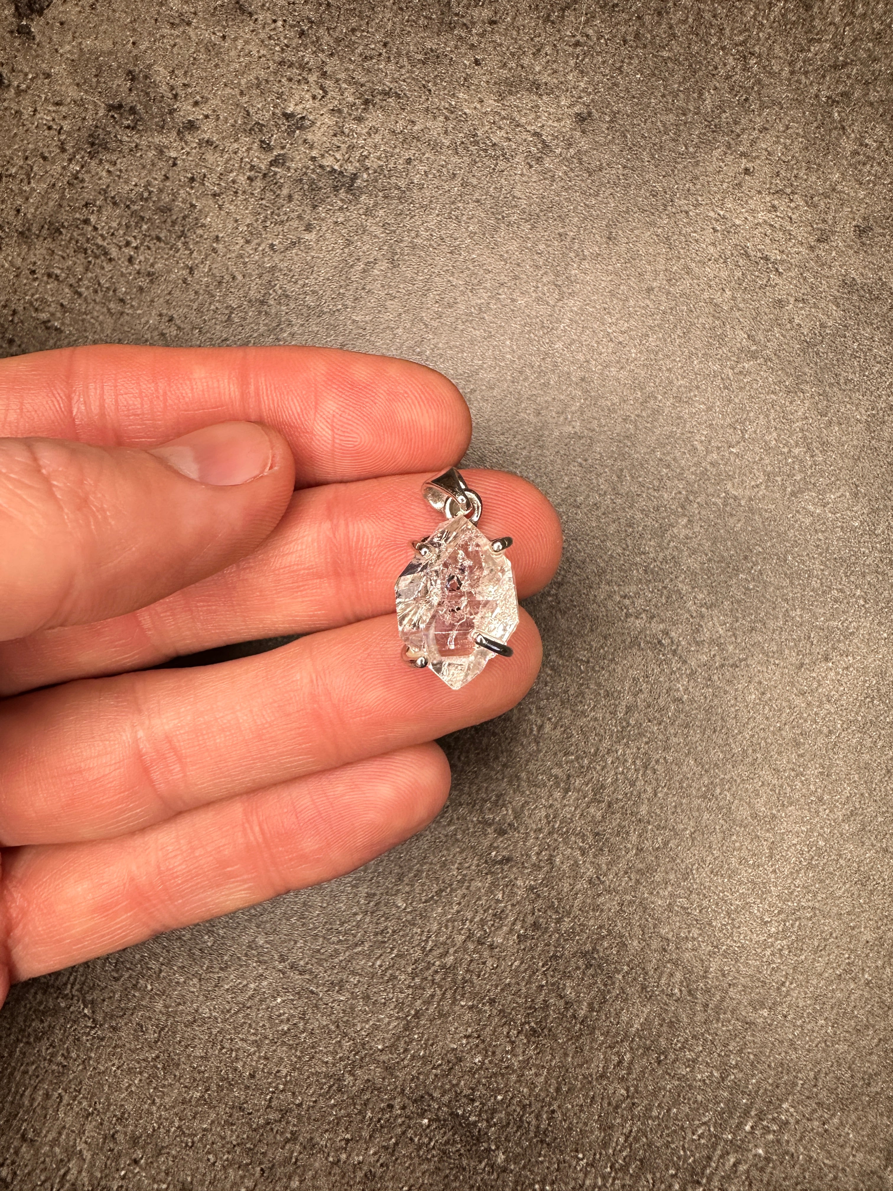 Herkimer diamond - Faceted pendant