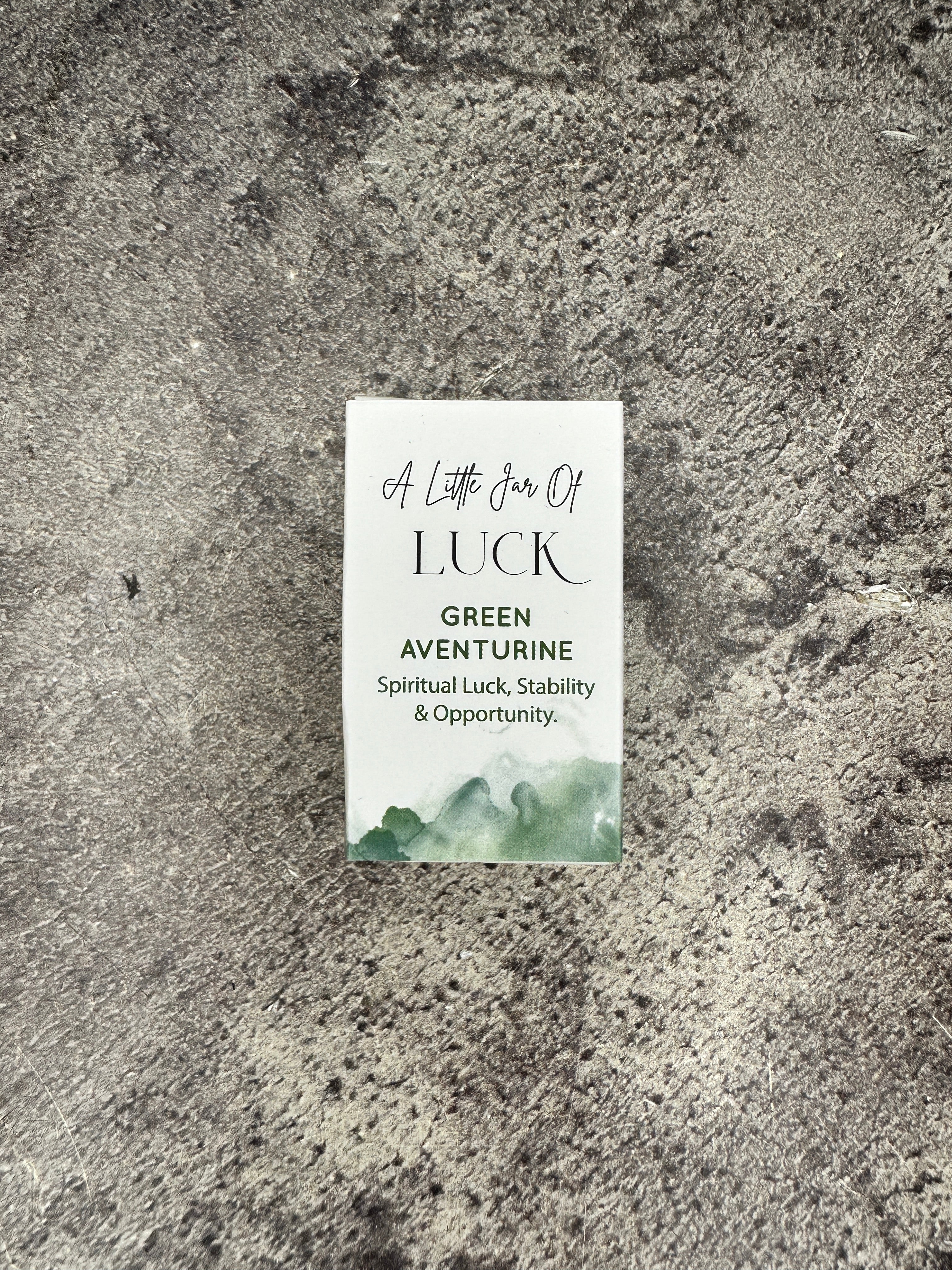 Green aventurine - Jar of luck crystal chips