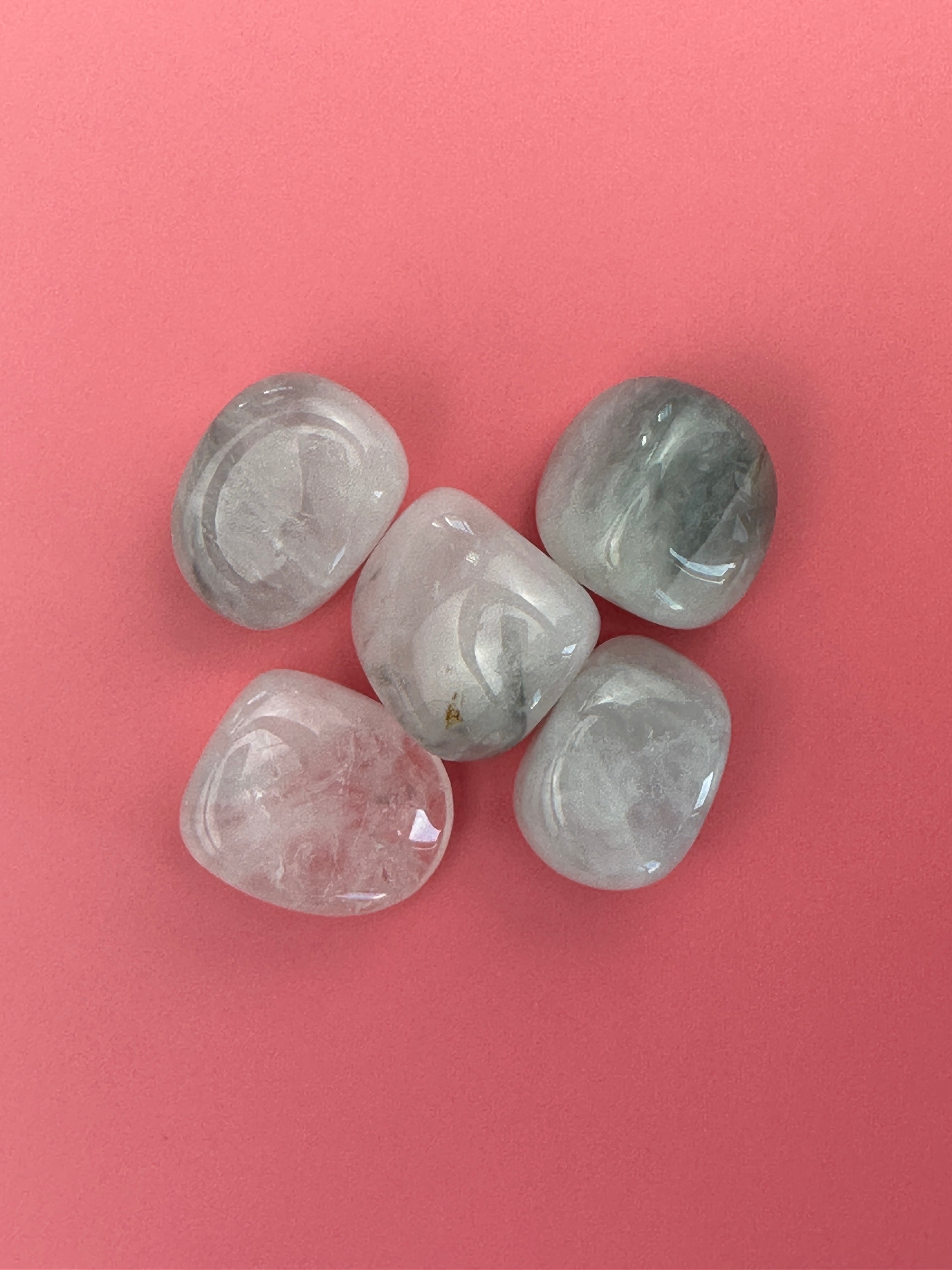 Lunar rose quartz - Tumblestone