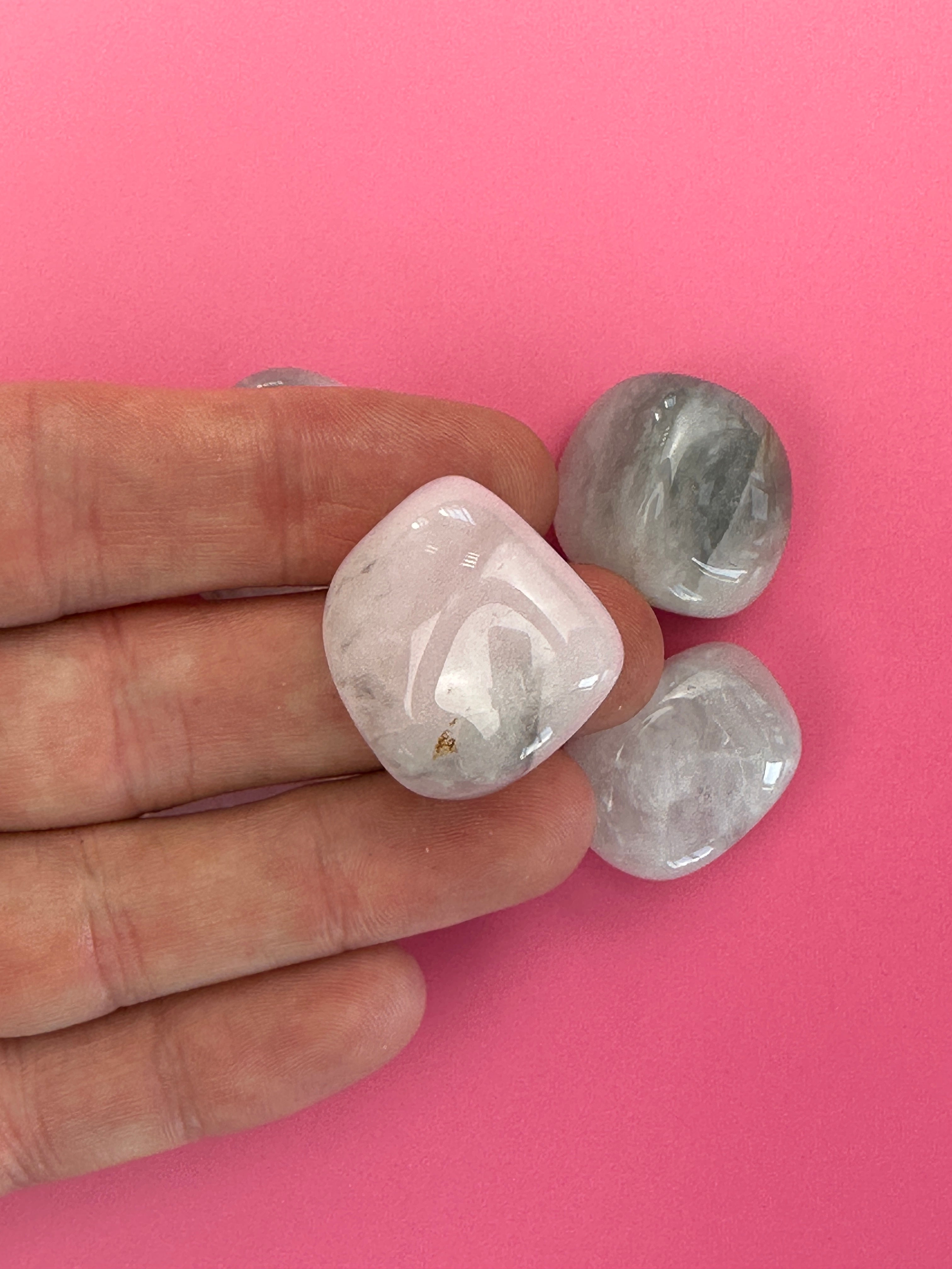 Lunar rose quartz - Tumblestone