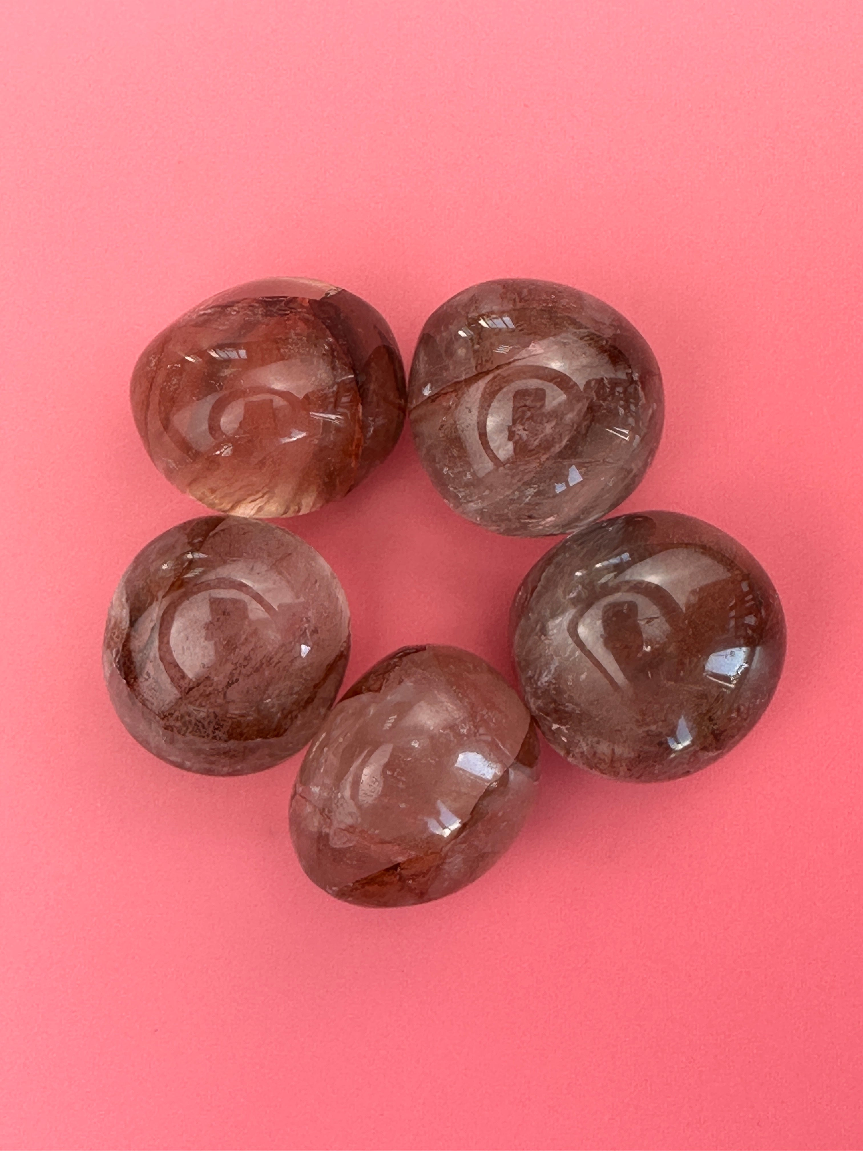 Red hematoid (Fire quartz) - Tumblestone