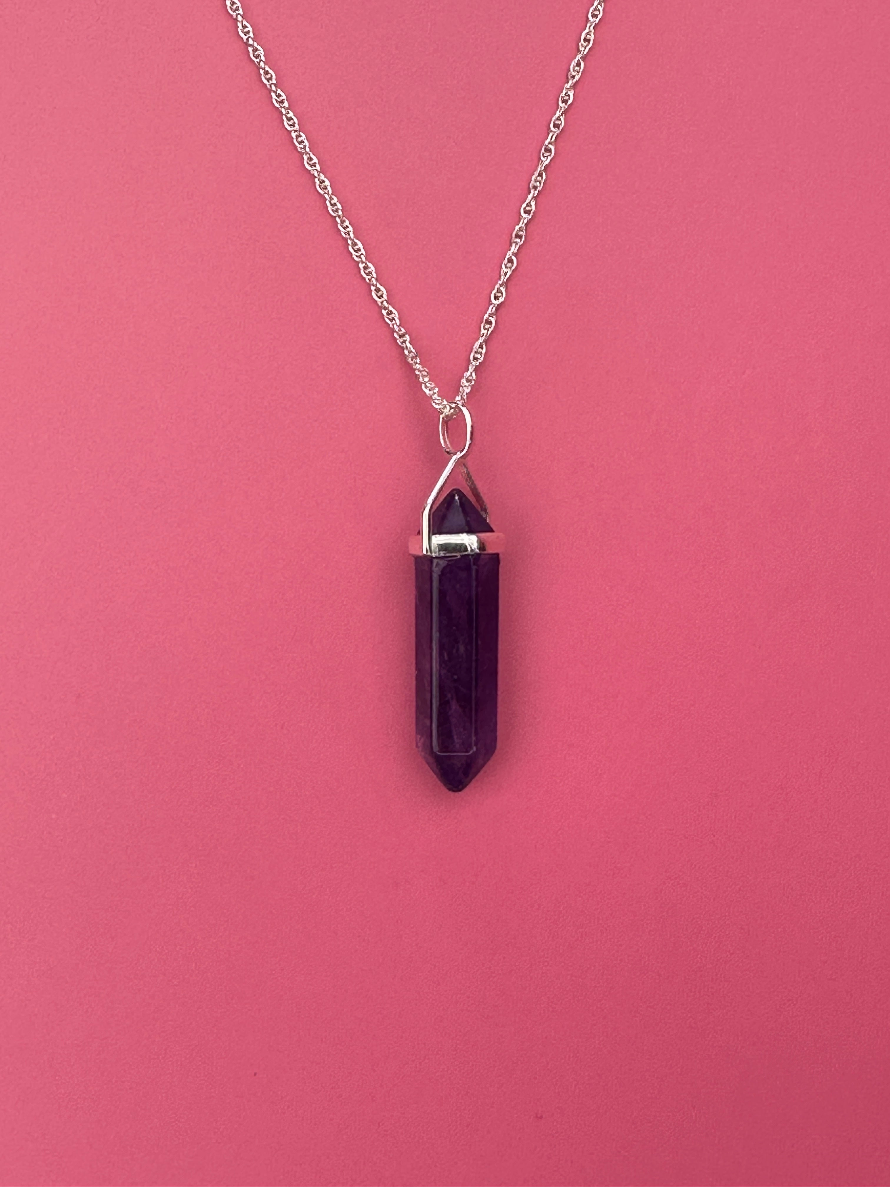 Peace pendant - Amethyst (sterling silver)