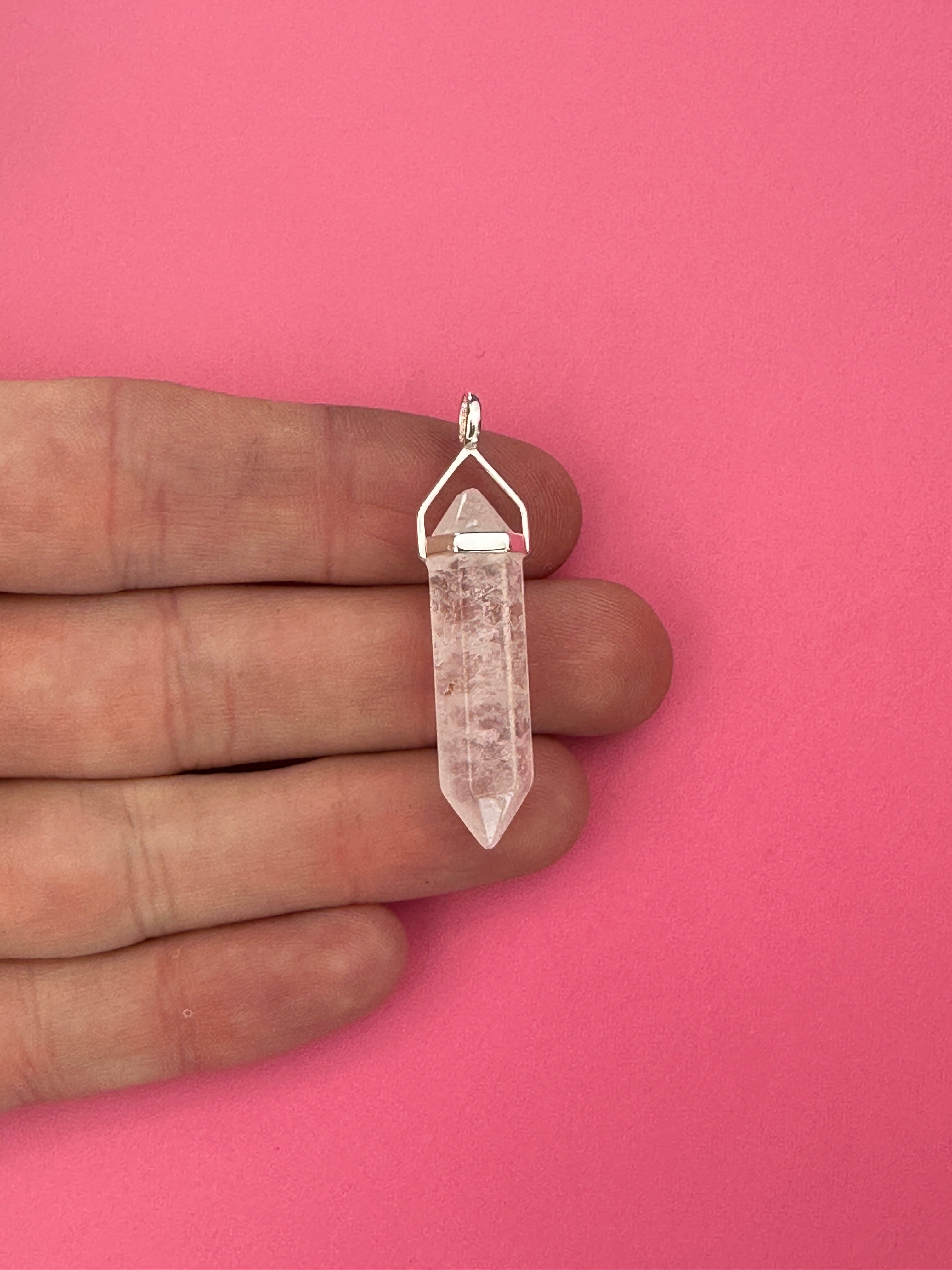 Positivity pendant - Clear quartz (sterling silver)