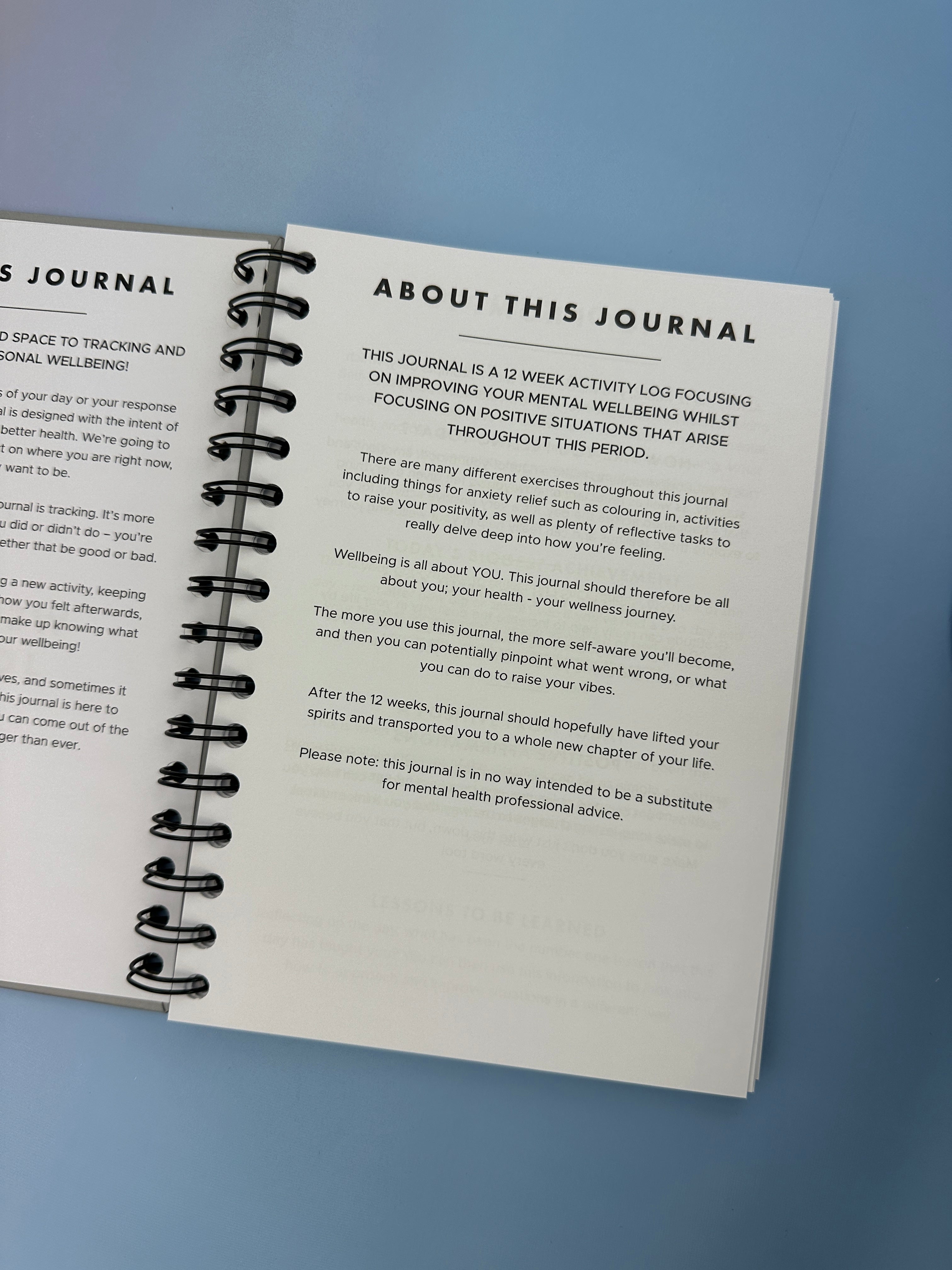 Wellbeing journal - Hardback, A5 (+ FREE CRYSTAL!)